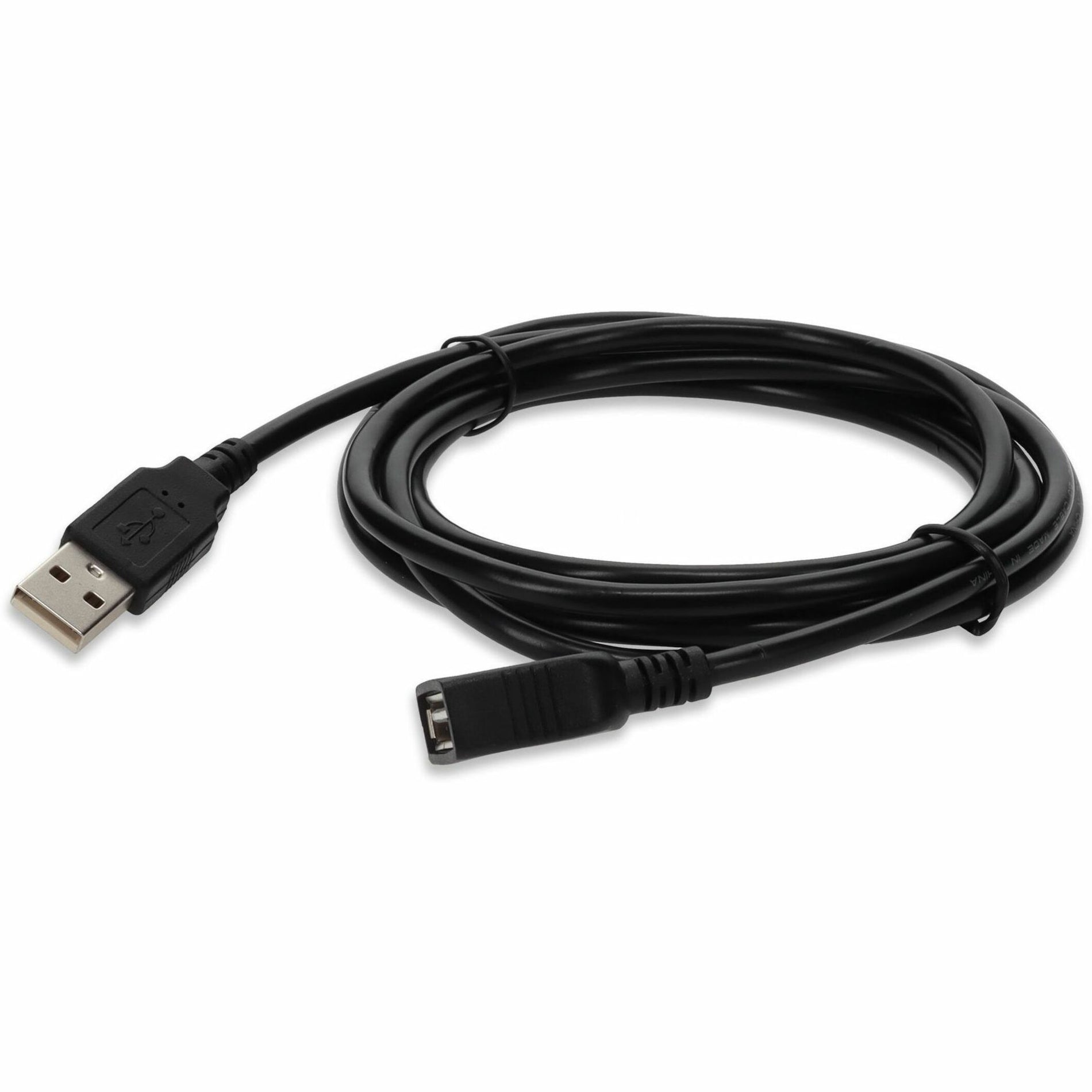 AddOn USBEXTAA15 15ft USB 2.0 A to A Active Extension Cable - M/F, 15ft Black Cable