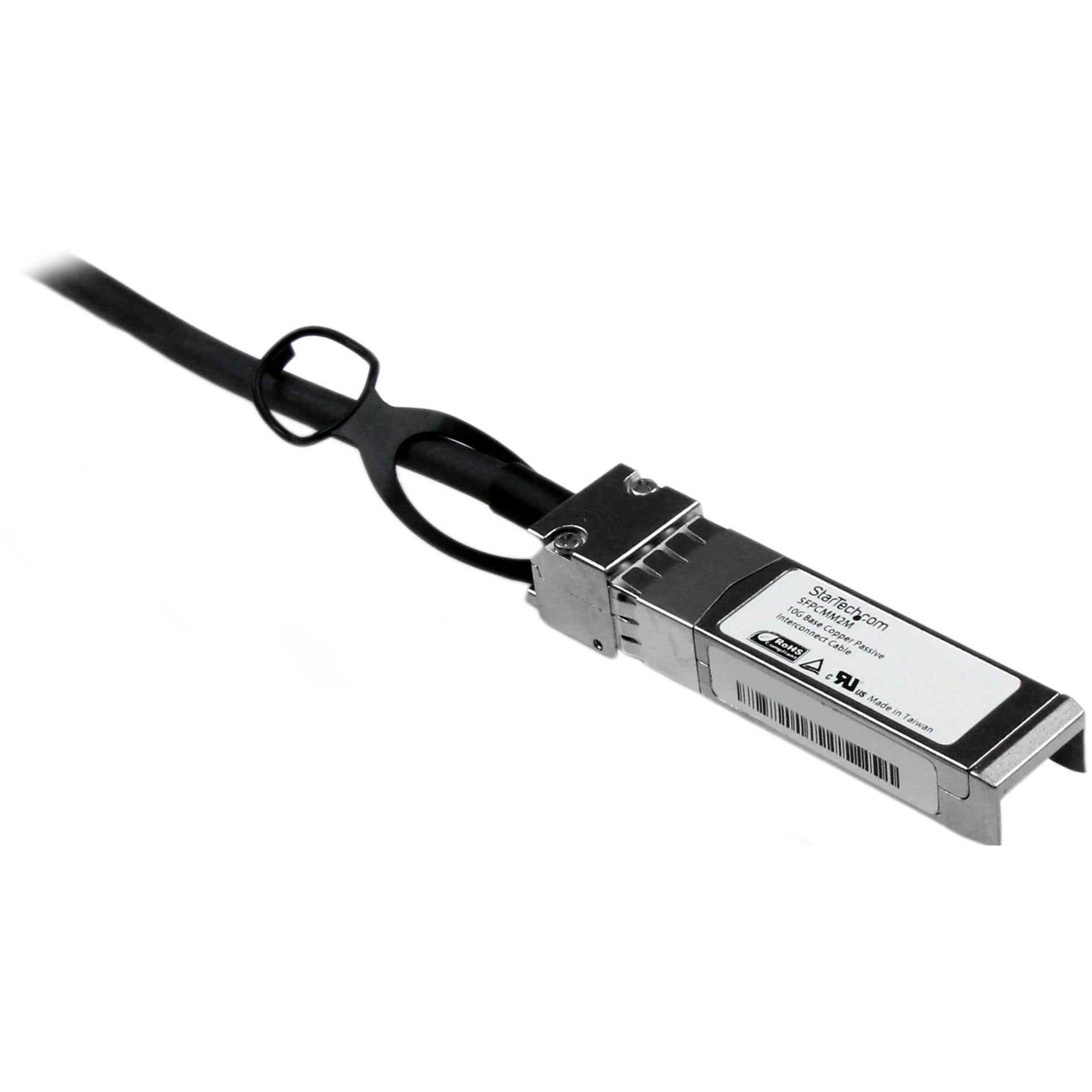 StarTech.com SFPCMM2M 2m Cisco Compatible SFP+ 10-Gigabit Ethernet (10GbE) Twinax Direct Attach Cable, Hot-swappable, Passive, 10 Gbit/s