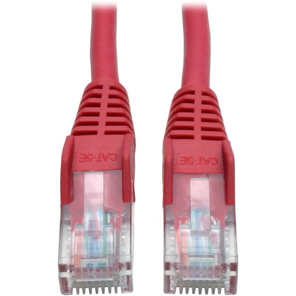 Tripp Lite N001-010-RD 10-ft. Cat5e 350MHz Snagless Molded Cable (RJ45 M/M) - Red, Lifetime Warranty, RoHS Certified
