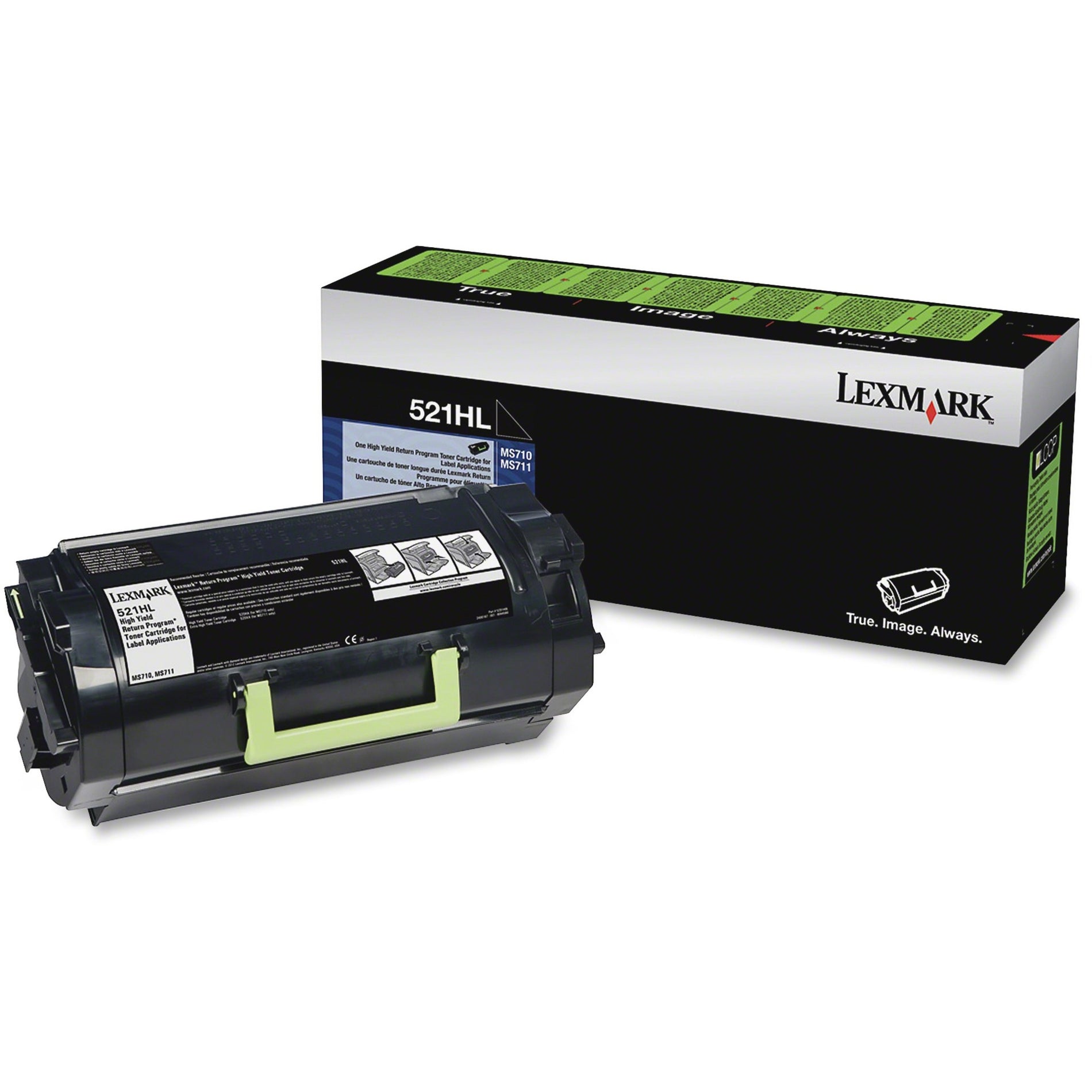 Lexmark 52D1H0L 521HL Return Program Toner Cartridge, High Yield, Black, 25000 Pg Yield