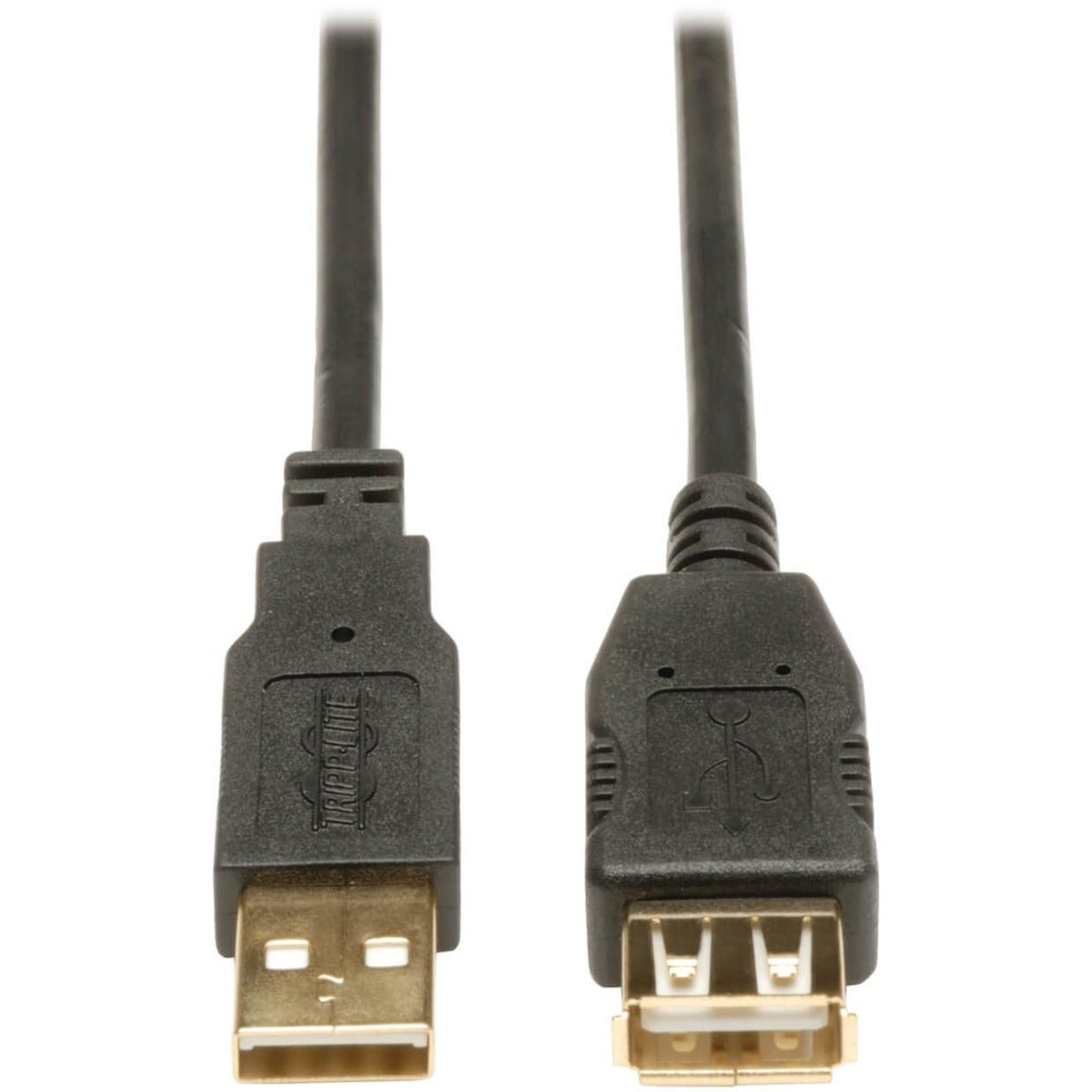 Tripp Lite U024-003 3-ft. USB 2.0 Gold Extension Cable, Data Transfer Cable, Molded, Shielded, Black