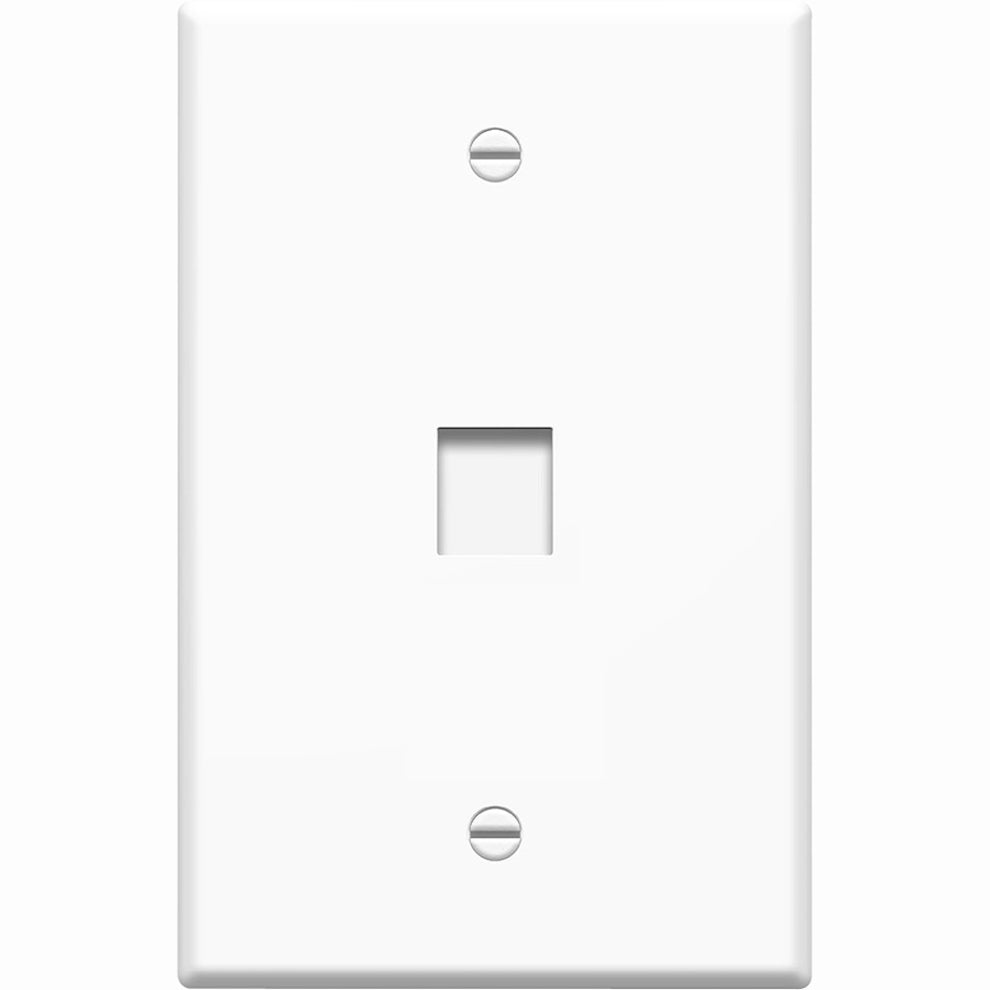 4XEM 4XFP01KYWH 1 Port Ethernet Wall Plate, White