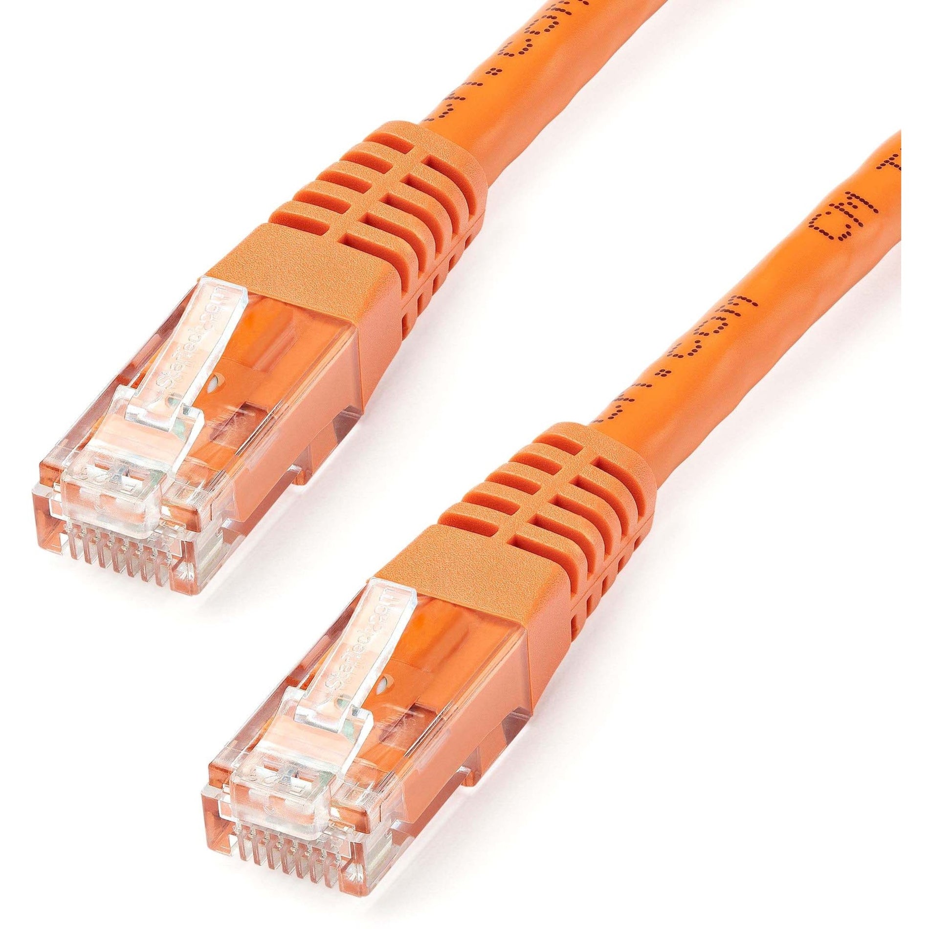 StarTech.com C6PATCH50OR 50ft Orange Cat6 UTP Patch Cable ETL Verified, Gigabit Ethernet Network Cord