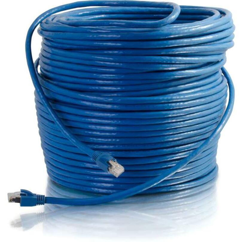 C2G 43122 200ft Cat6 Shielded Ethernet Cable, Blue, Snagless, Lifetime Warranty