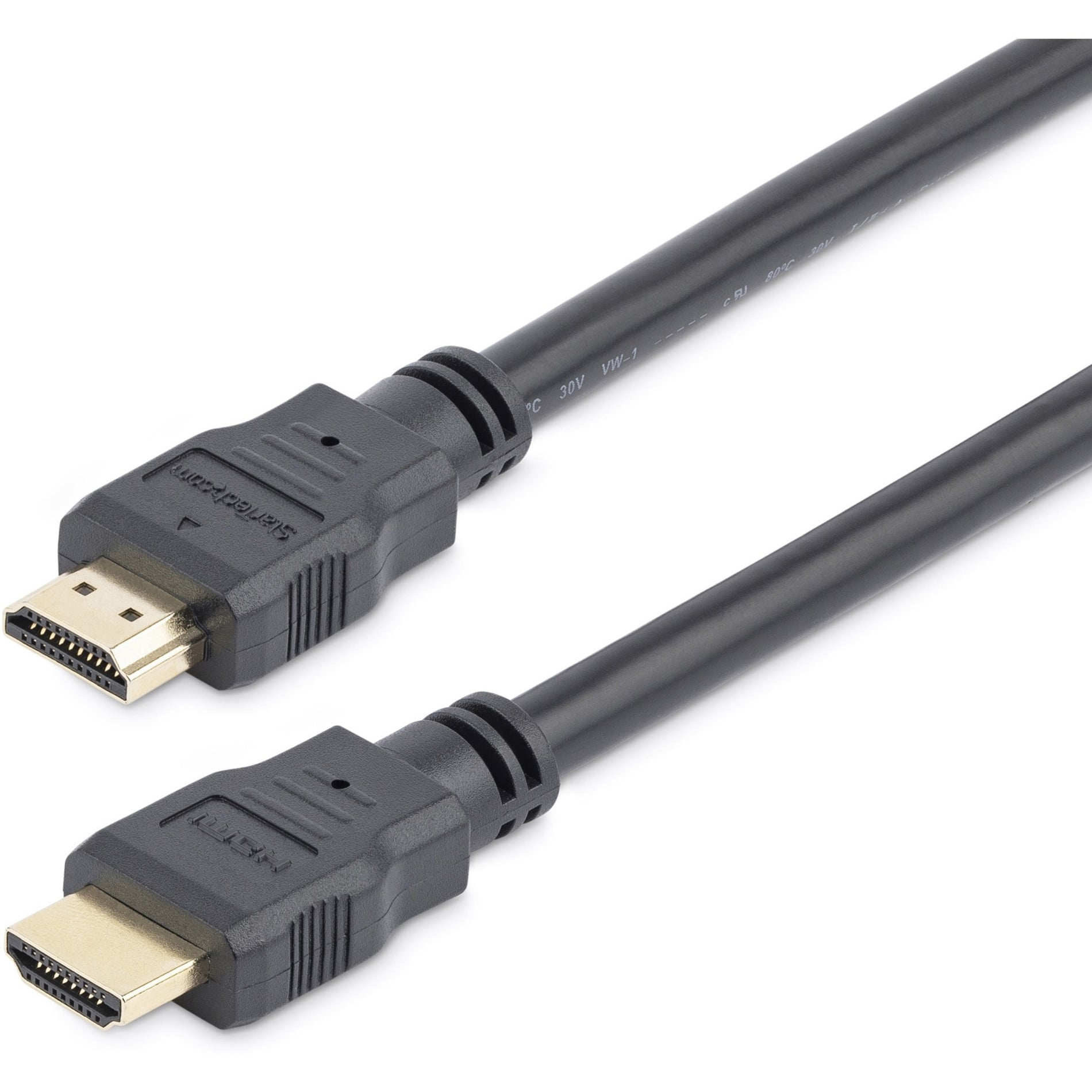 StarTech.com HDMM1 1 ft High Speed HDMI Cable - Ultra HD 4k x 2k HDMI Cable, Gold-Plated Connectors, Black