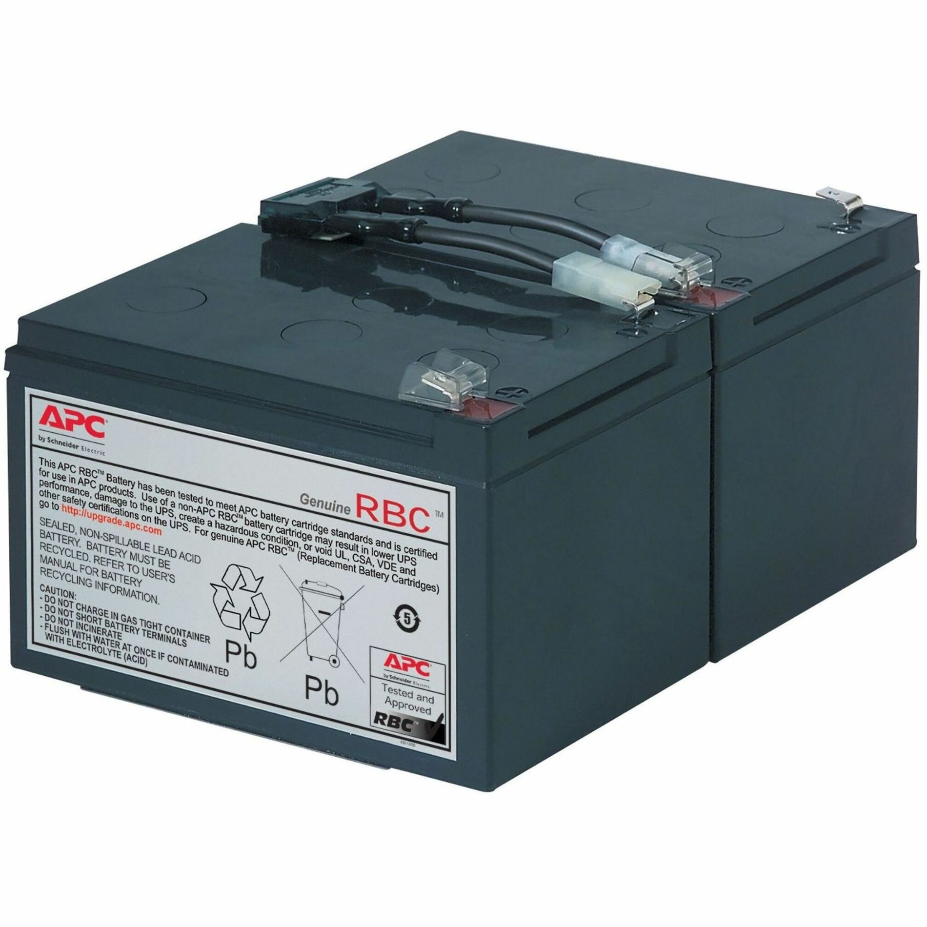 APC RBC6 Replacement Battery Cartridge #6, 2 Year Warranty, Hot Swappable, Lead Acid, 12V DC