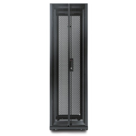 Schneider Electric AR3810 NetShelter Rack Cabinet, 42U, Casters, Cable Management, Black