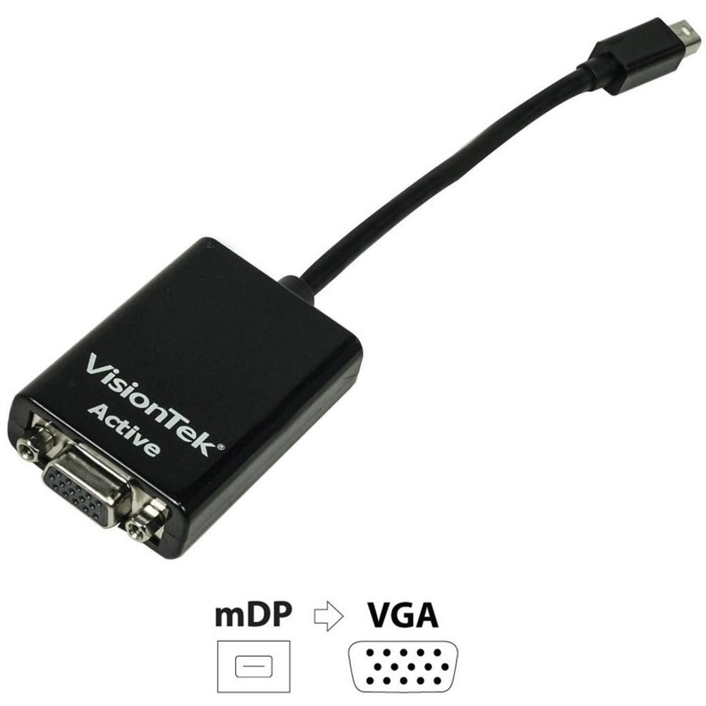 VisionTek 900343 Mini DisplayPort to VGA Adapter (M/F), Eyefinity Technology, Plug & Play