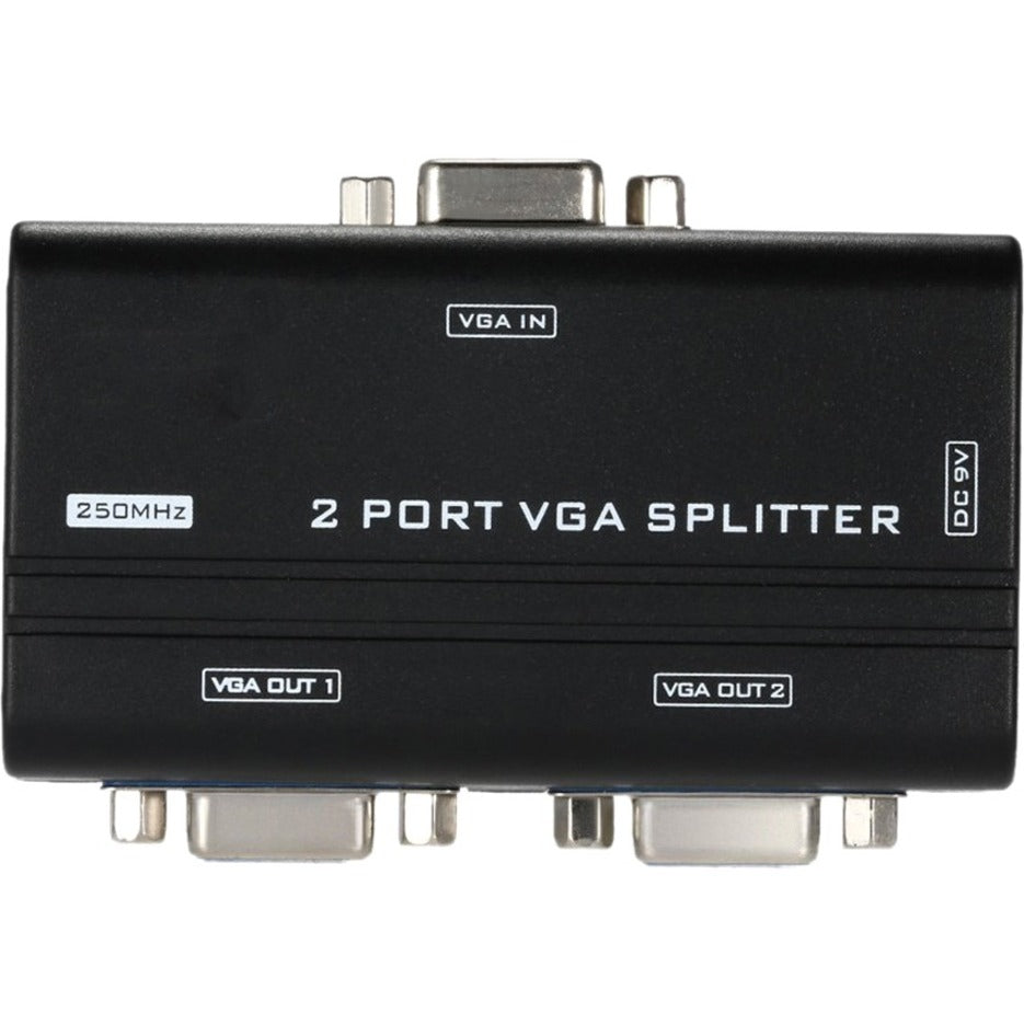 4XEM 4XVGASP2502 2 Port VGA Splitter, Resolutions up to 1920 x 1440, Easy Installation