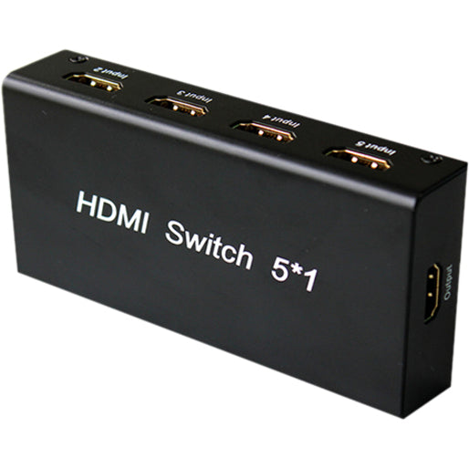 4XEM 4XHDMISW5X1 5 Port HDMI Switch, Full HD, Lifetime Warranty
