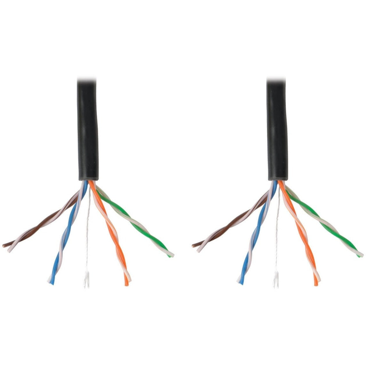 Tripp Lite N022-01K-BK Cat5e 350 MHz Bulk Solid-Core PVC Cable, Black, 1000 ft