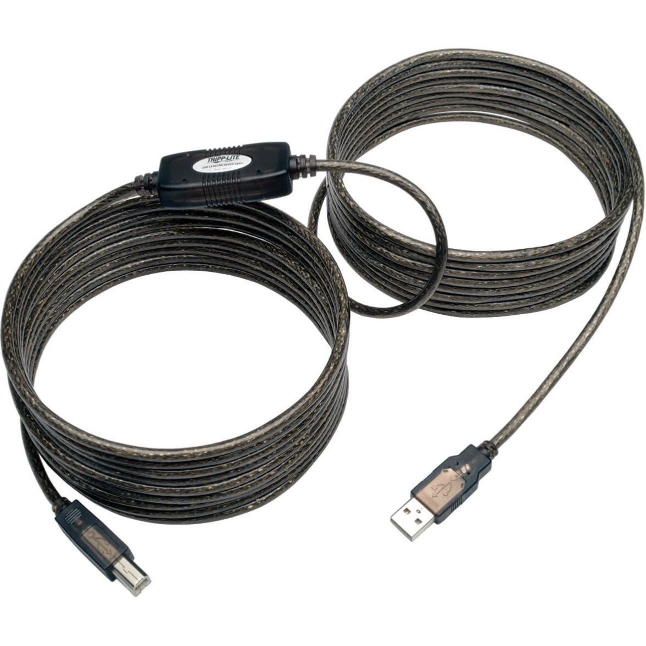 Tripp Lite U042-025 25ft. High-Speed USB2.0 A/B Active Device Cable, Repeater, Printer