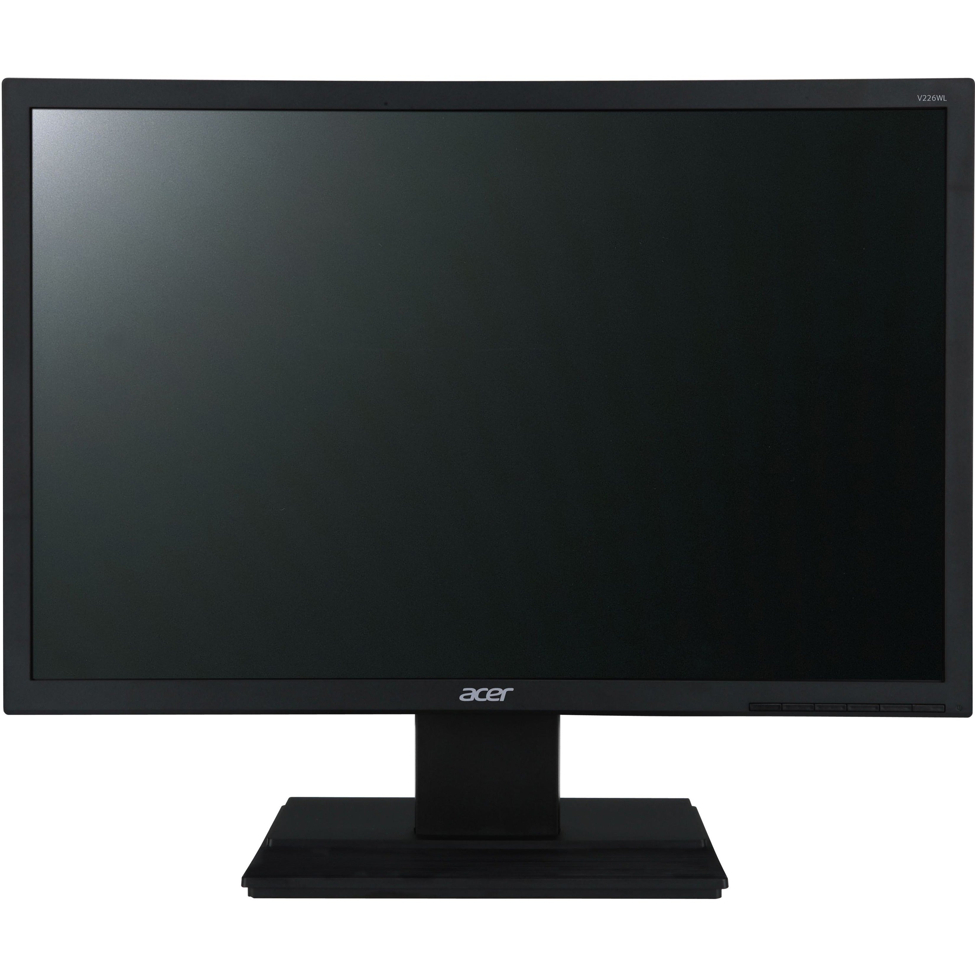 Acer UM.EV6AA.001 V226WL Widescreen LCD Monitor, 22 16:10, 5ms, 100000000:1 Max(ACM), 250nits LED, 1xVGA 1xDVI (w/HDCP) SPK US PA PA TCO6.0 Black