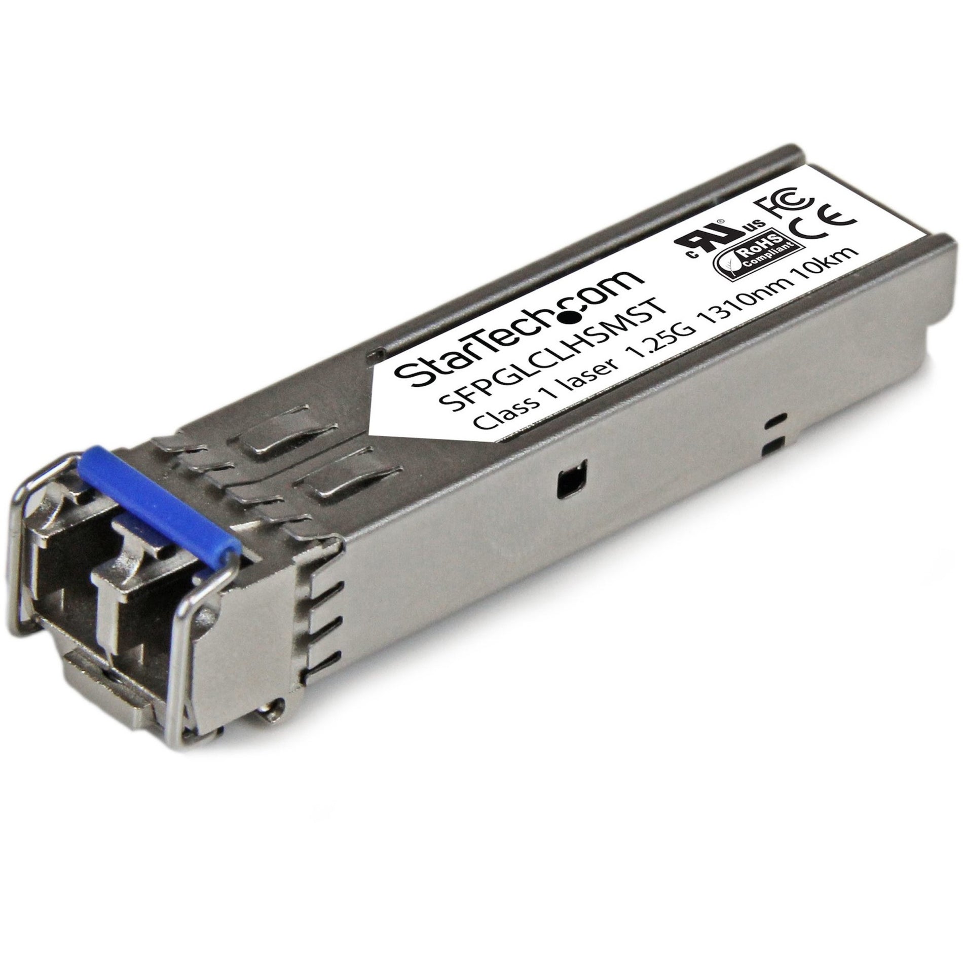 StarTech.com SFPGLCLHSMST Cisco Compatible Gigabit Fiber SFP Transceiver Module SM LC - 10 km (Mini-GBIC), Single-mode, Optical Fiber