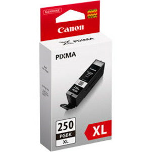 Canon PGI-250PGBK XL Black Ink Tank 6432B004, Twin-pack, Smudge Resistant, ChromaLife100+, 15 mL, High Yield, Pigment Black, Ink Cartridge