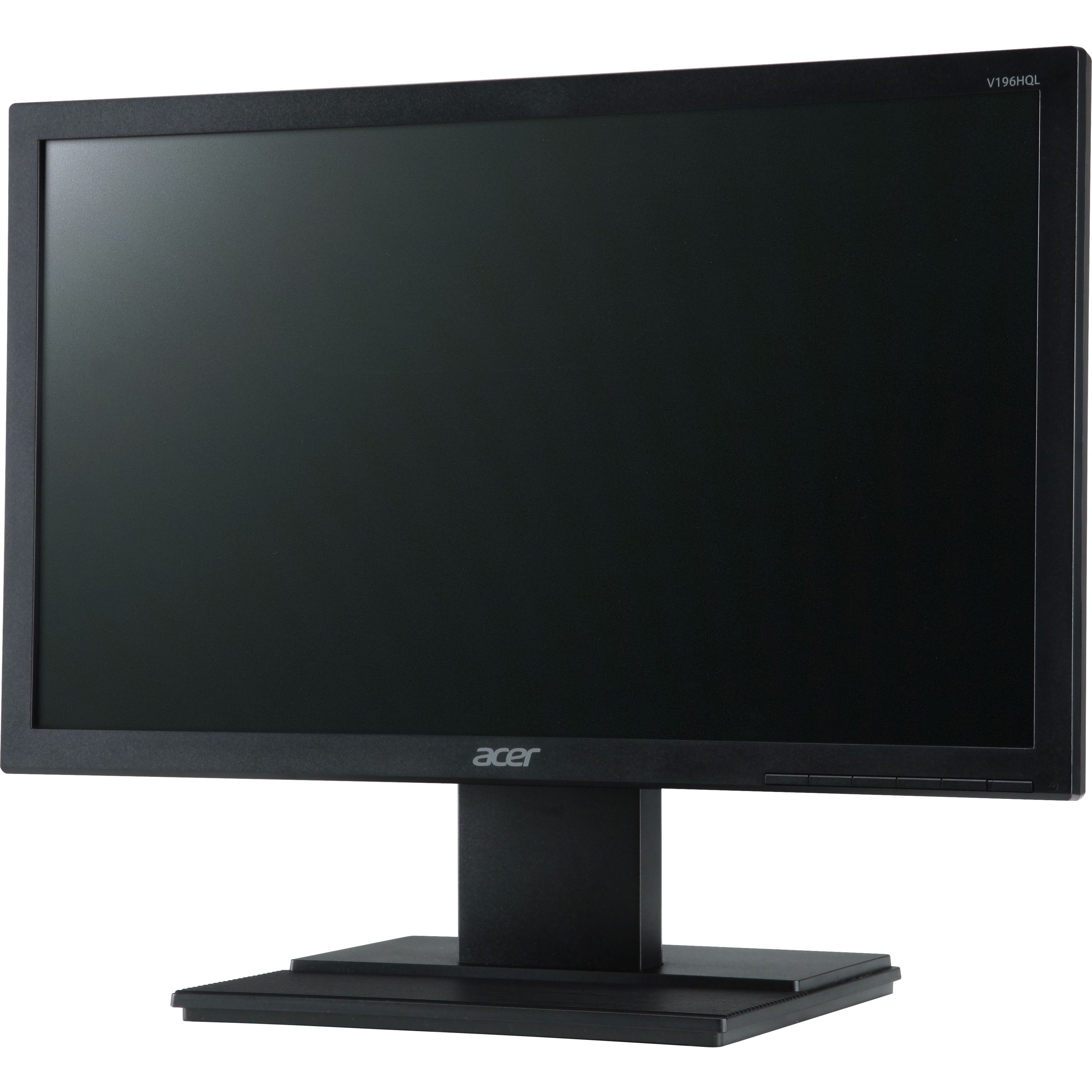 Acer UM.XV6AA.A01 V196HQL Widescreen LCD Monitor, 18.5 16:9, 5ms, 100000000:1 Max(ACM), 200nits LED, VGA
