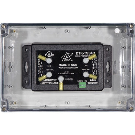 DITEK DTK-TSS4D 54kA Series Connected Surge Protector with Dry Contacts, 10 Year Warranty, NEMA 4X Weatherproof Enclosure, 600V Voltage Protection Rating