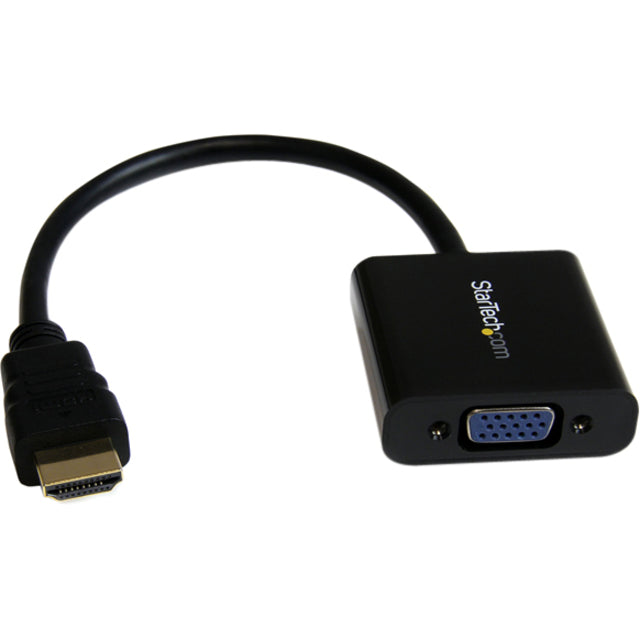StarTech.com HD2VGAE2 HDMI to VGA Adapter Converter for Desktop PC / Laptop / Ultrabook - 1920x1080, Active, Black