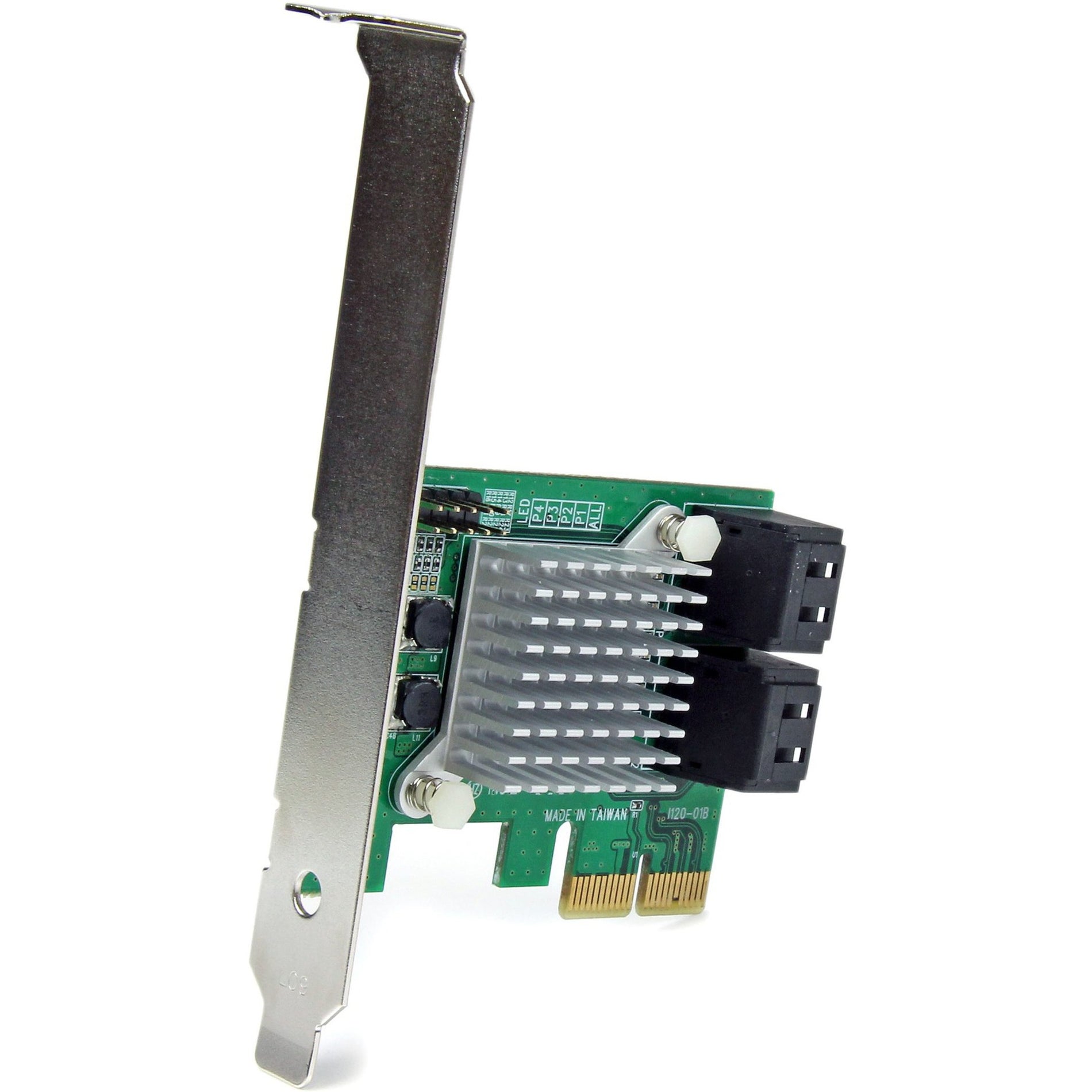 StarTech.com PEXSAT34RH 4 Port PCI Express SATA III 6Gbps RAID Controller Card with Heatsink, High-Speed Data Transfer and RAID Support