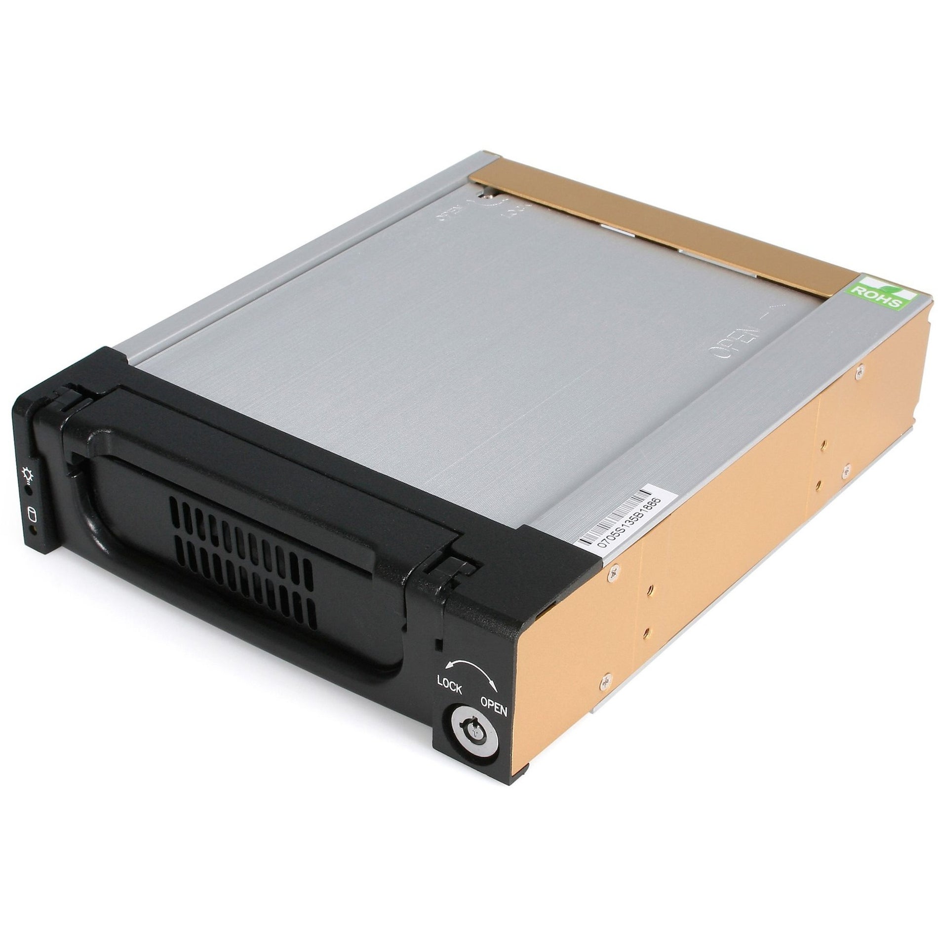 StarTech.com DRW150SATBK 5.25" Rugged SATA HDD Mobile Rack Drawer, Quick and Safe Drive Removal, Aluminum Construction, 2-Year Warranty