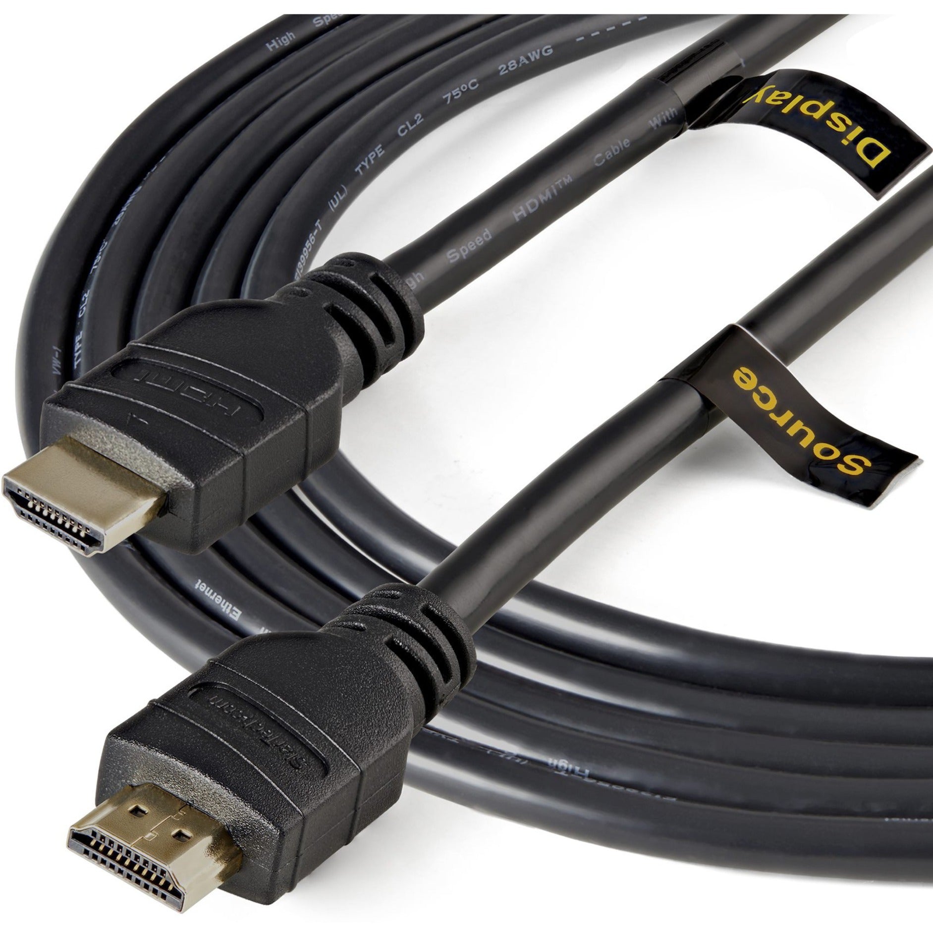 StarTech.com HDMM15MA 15m (50 ft) Active High Speed HDMI Cable - HDMI to HDMI - M/M, Flexible, Signal Booster, 1920 x 1080 Supported Resolution