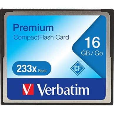 Verbatim 97982 16GB 233X Premium CompactFlash Memory Card, Lifetime Warranty, TAA Compliant