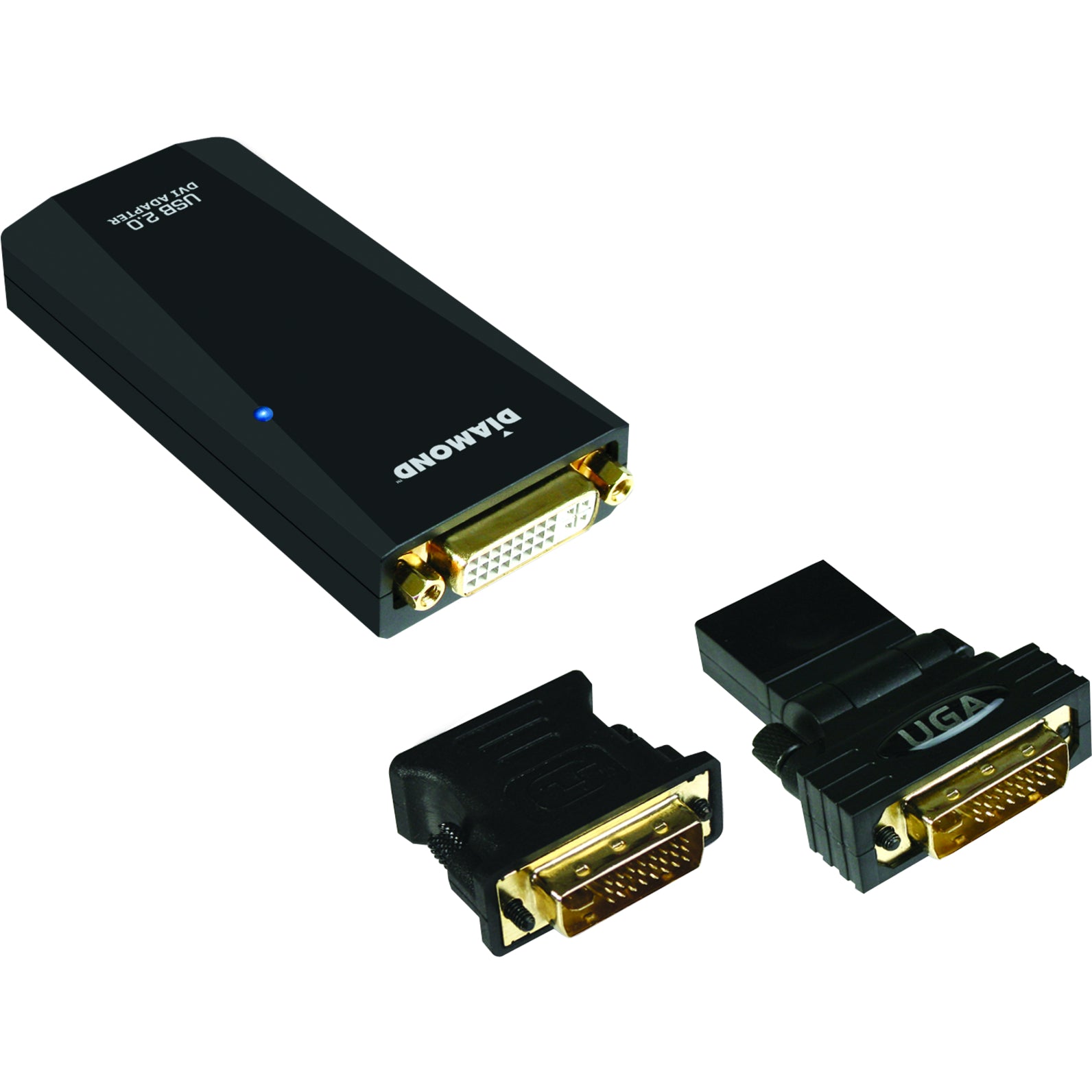 DIAMOND BVU165LT USB 2.0 to VGA / DVI / HDMI Video Graphics Adapter, 1920 x 1080 Supported, Black [Discontinued]