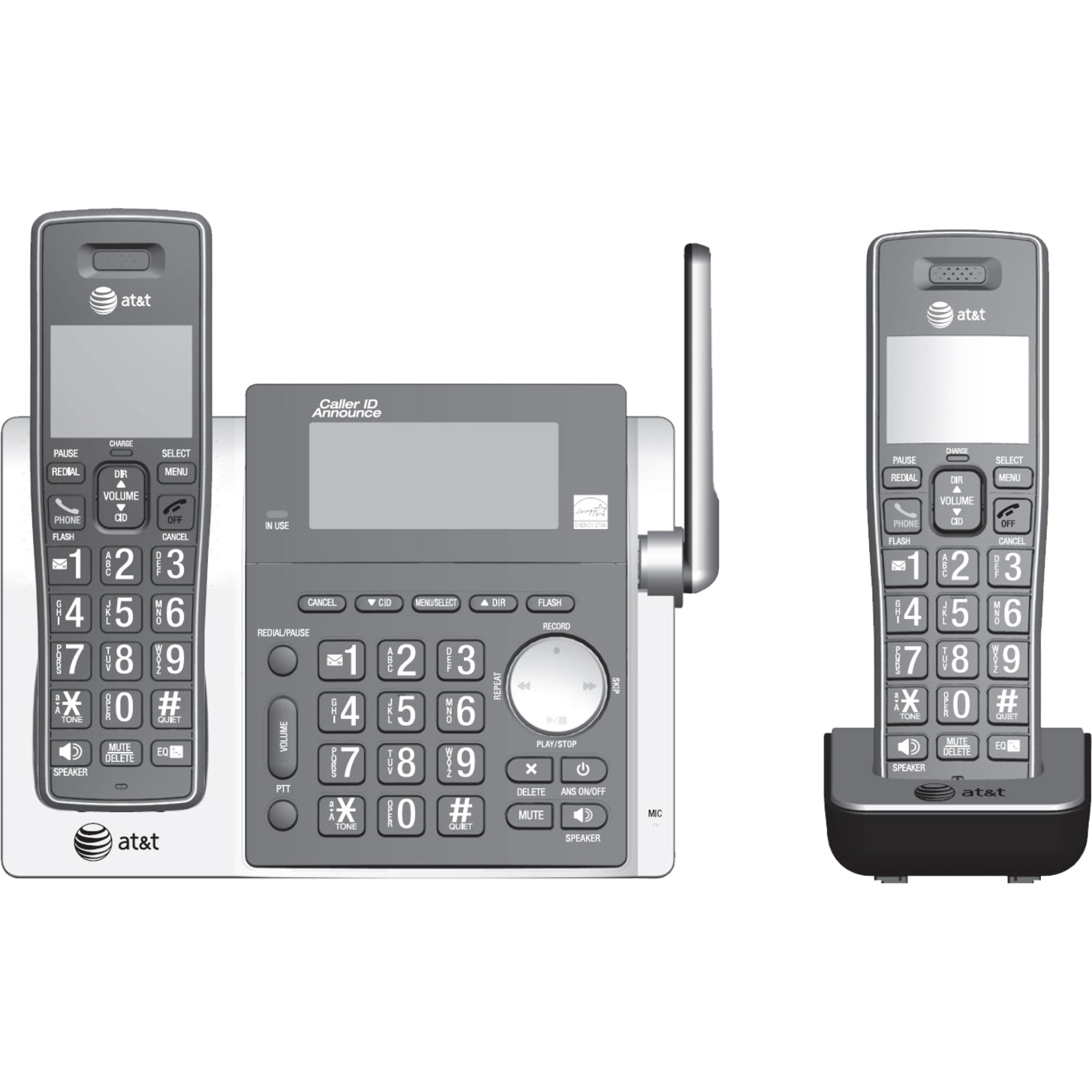 AT&T CL83213 Twin Cordless Phone, Handset Speakerphone, Call Waiting, Answering Machine, DECT 6.0