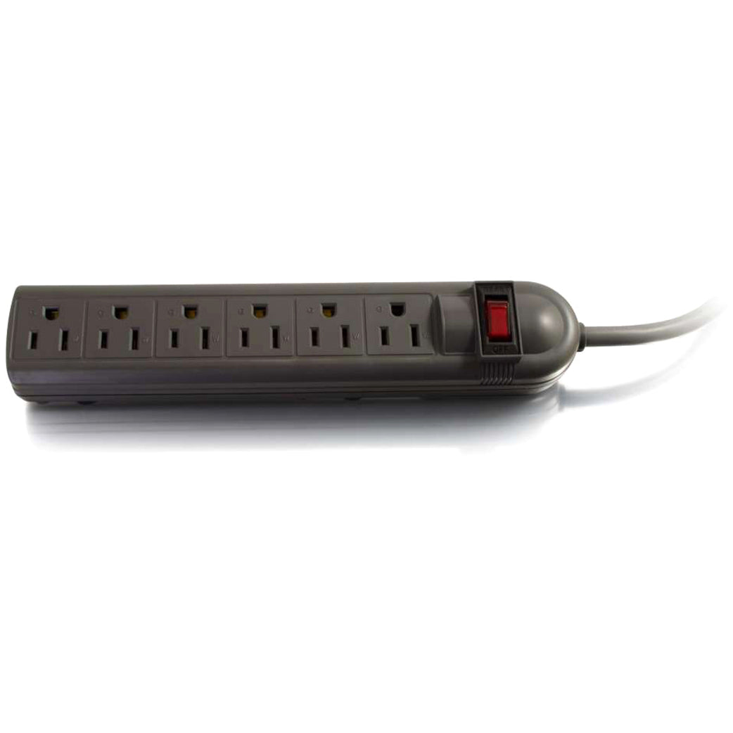 C2G 29300 6-Outlets Surge Suppressor, Power Strip with Surge Protection