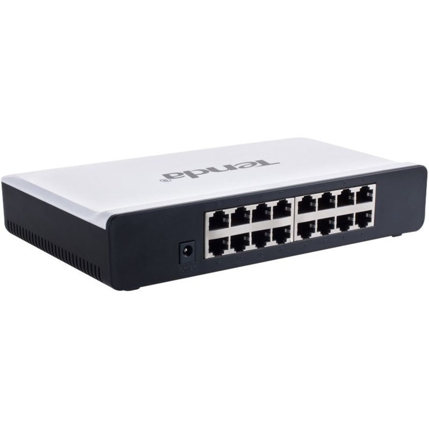 Tenda S16 16-Port 10/100M Ethernet Switch - Plastic Case, Fast Ethernet Network, RoHS/WEEE Certified