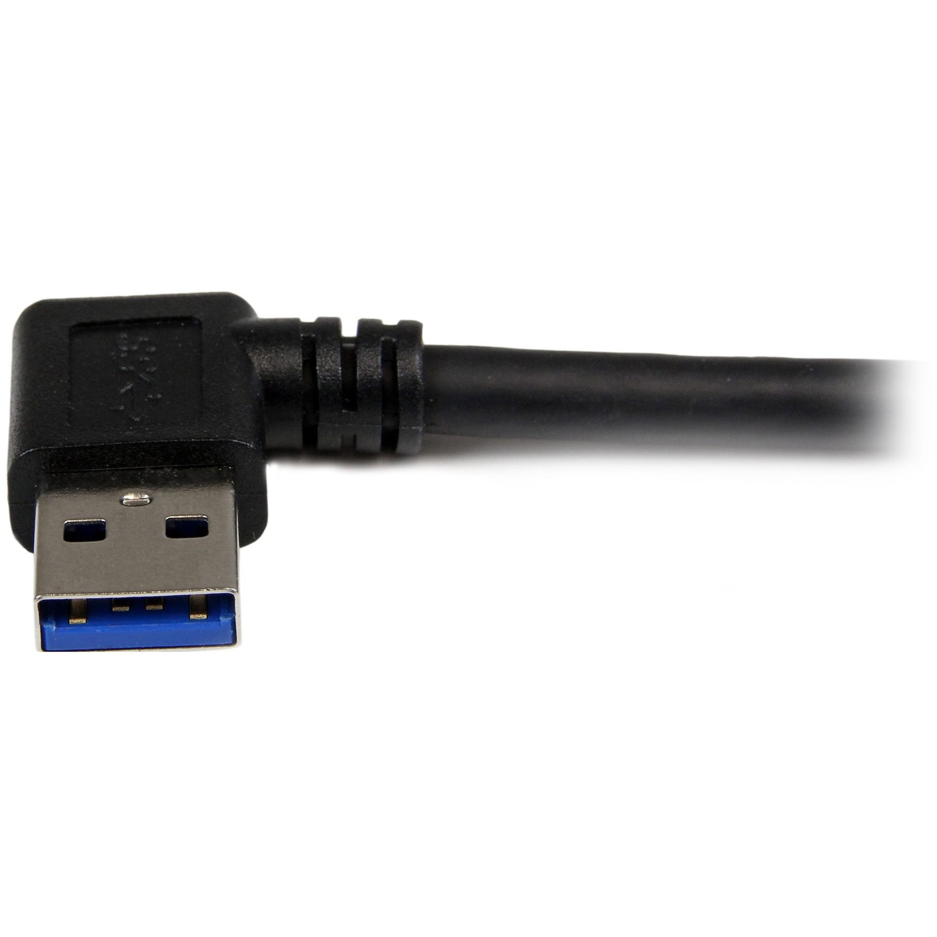 StarTech.com USB3SAB1MRA 1m Black SuperSpeed USB 3.0 Cable - Right Angle A to B, High-Speed Data Transfer