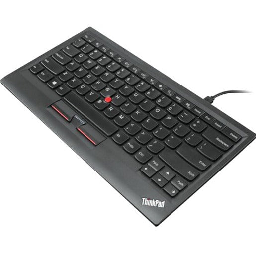 Lenovo 0B47190 ThinkPad Compact USB Keyboard with TrackPoint - US English, Ergonomic, Black