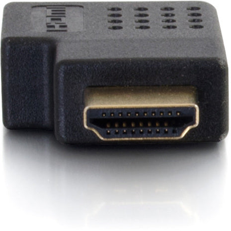 C2G 43290 Right Angle HDMI Adapter - Right Exit, Gold Plated, Black