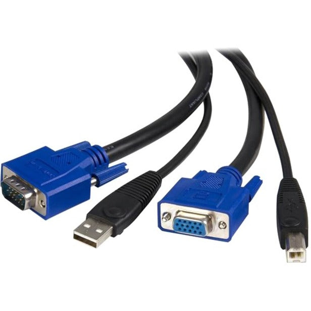 StarTech.com SVUSB2N110 10 ft 2-in-1 Universal USB KVM Cable, Crystal Clear Display, Lifetime Warranty