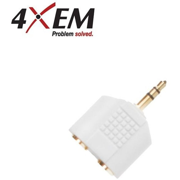 4XEM 4XIJACK Headphone Splitter For iPhone/iPod/Audio Devices, 2-Way Mini-phone Audio Adapter