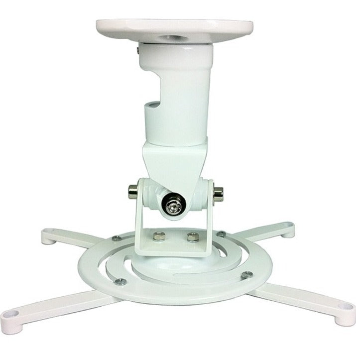Amer Mounts AMRP100 Universal Ceiling Projector Mount - White, Supports up to 30 lb projectors