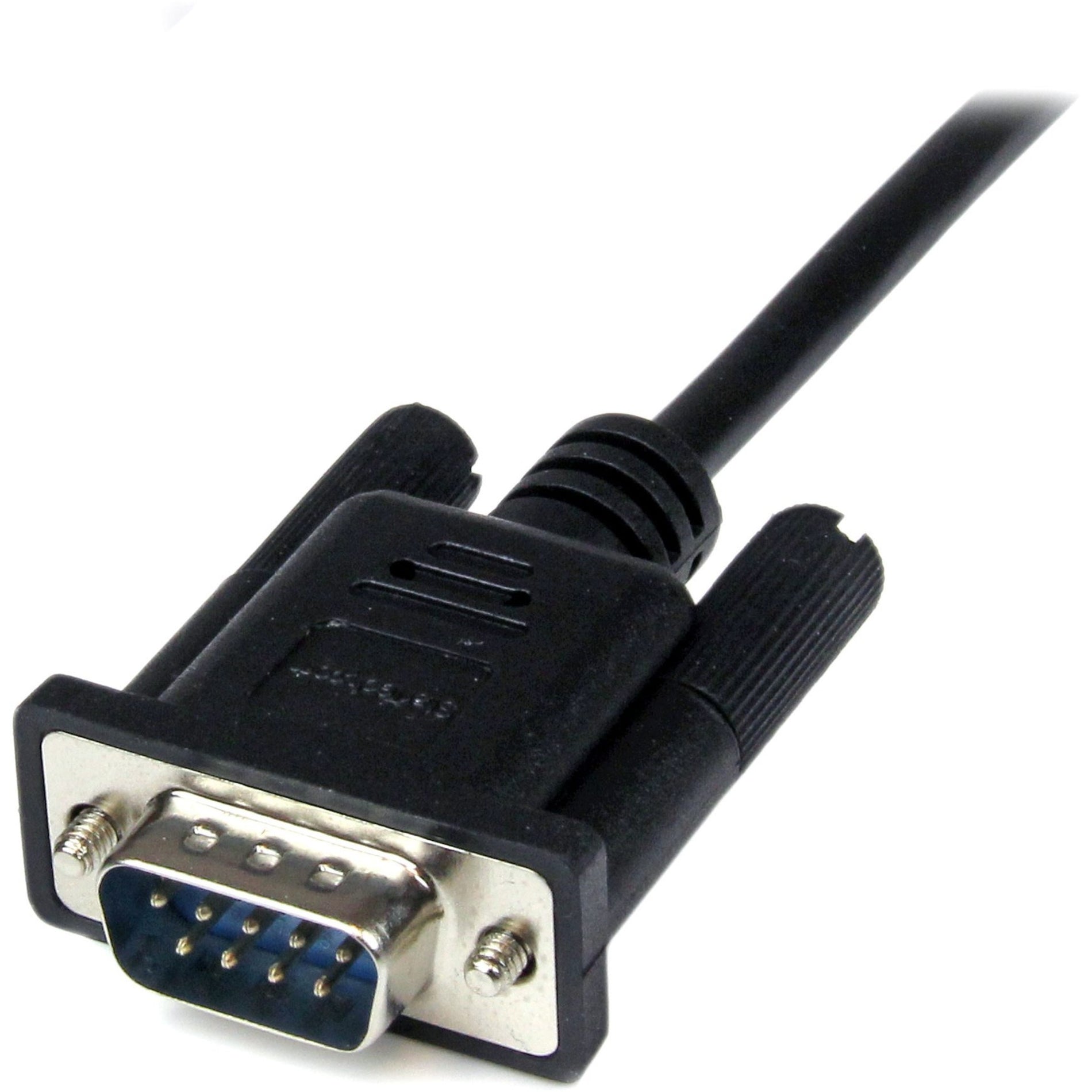 StarTech.com SCNM9FM1MBK 1m Black DB9 RS232 Serial Null Modem Cable F/M, EMI Protection, Lifetime Warranty