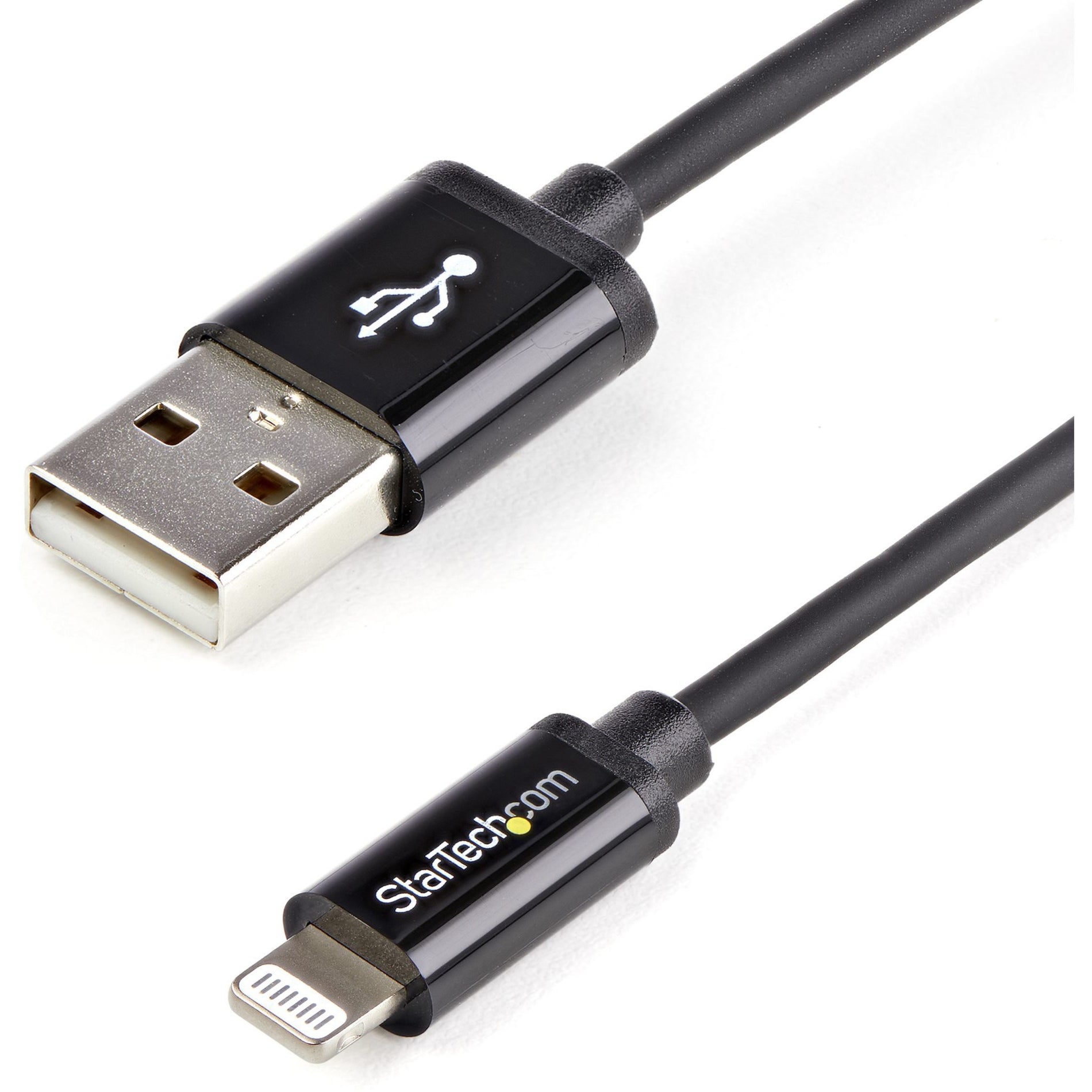 StarTech.com USBLT1MB Sync/Charge Lightning/USB Data Transfer Cable, 3ft, Black
