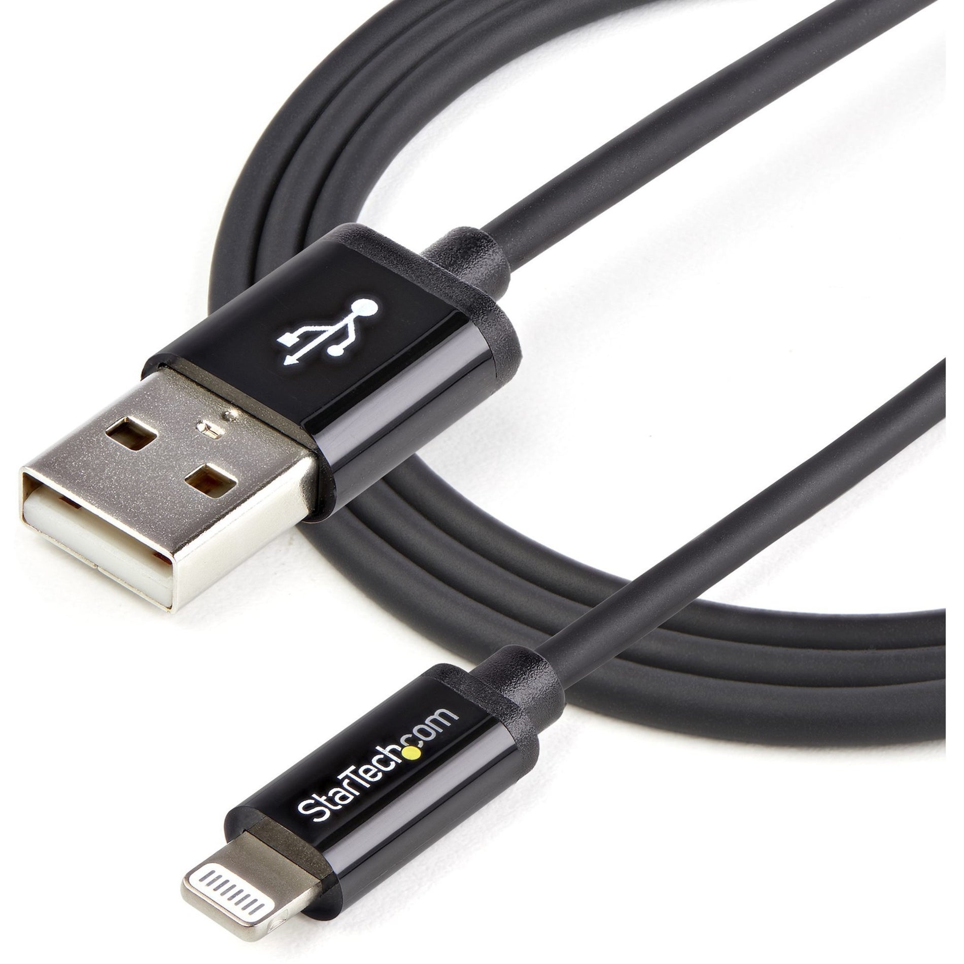 StarTech.com USBLT1MB Sync/Charge Lightning/USB Data Transfer Cable, 3ft, Black