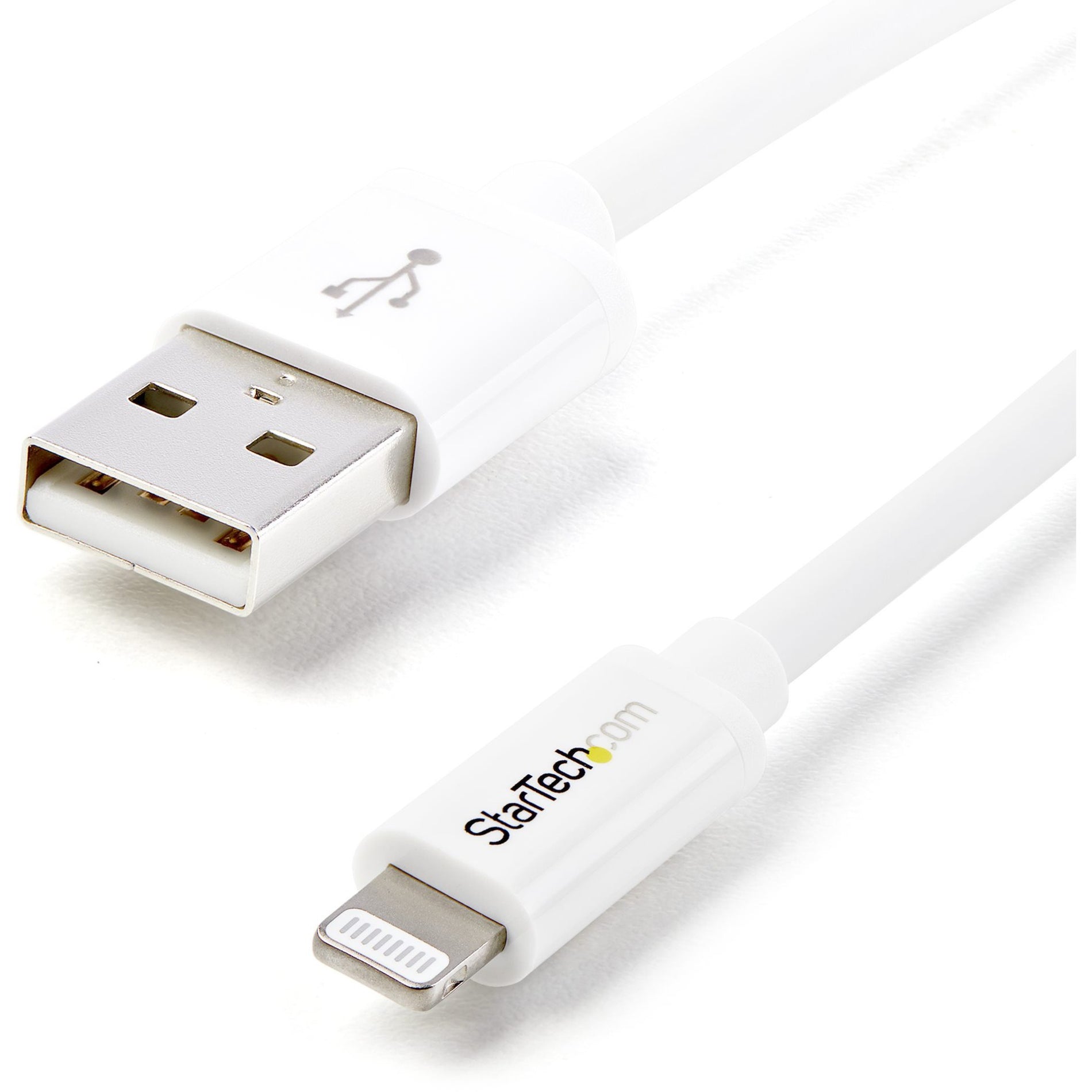 StarTech.com USBLT1MW Sync/Charge Lightning/USB Data Transfer Cable, 3ft, White