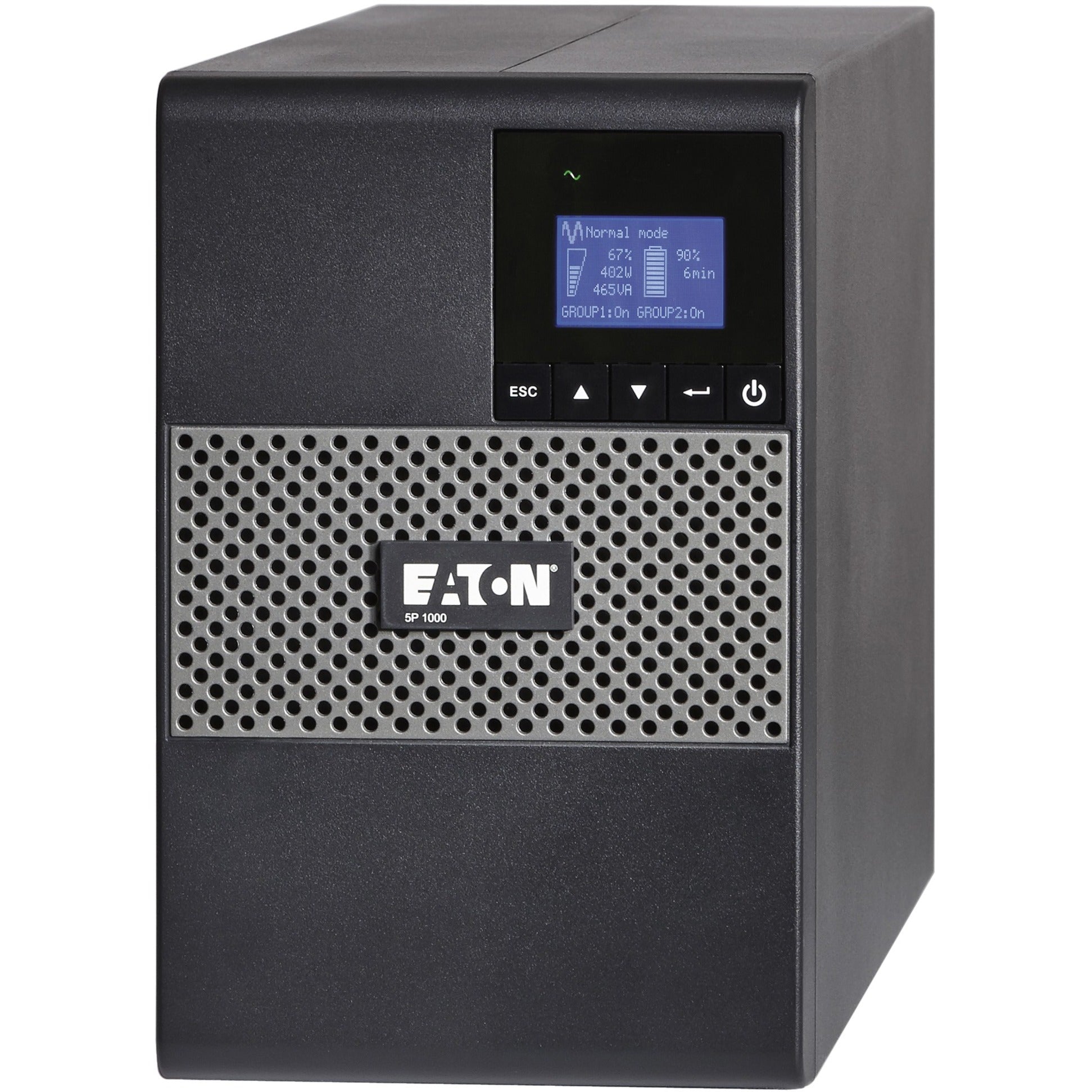 Eaton 5P UPS 5P1000 1000VA 770W Line-Interactive UPS, 8 Outlets, True Sine Wave, Energy Star, USB & Network Ports