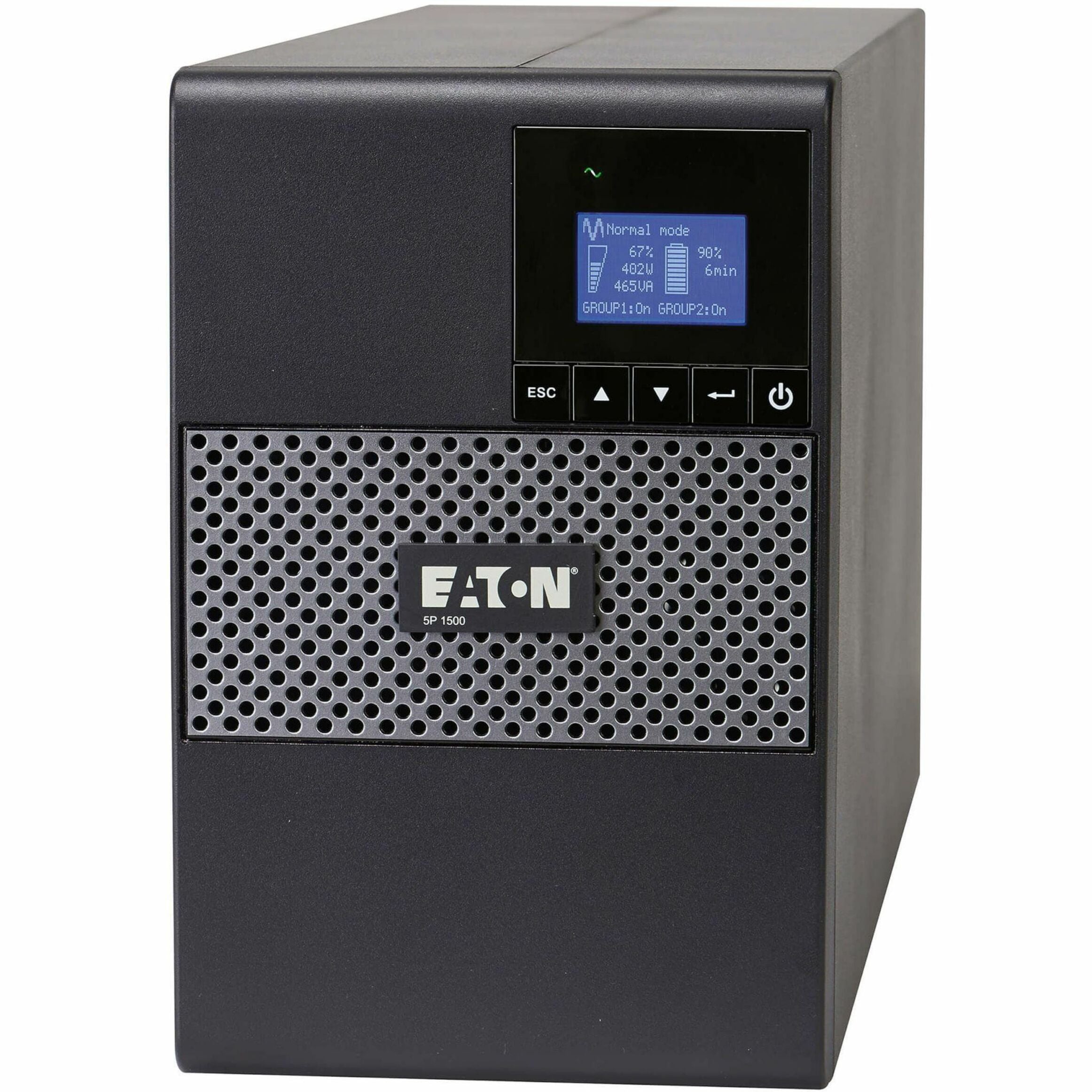 Eaton 5P 5P1500 1440VA 1100W Tower UPS, Cybersecure Network Card Option, True Sine Wave