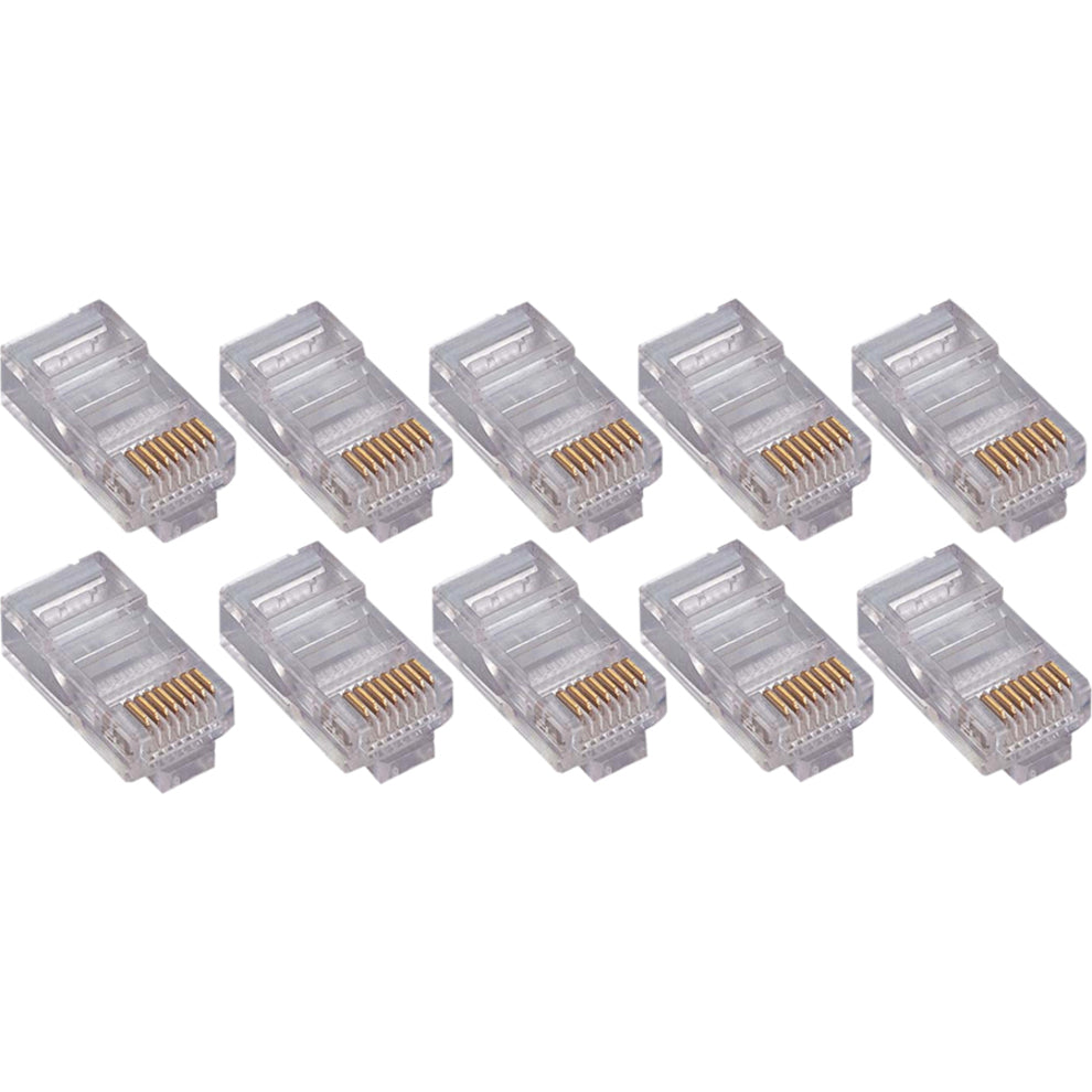 4XEM 4X50PKC6 50PK Cat6 RJ45 Ethernet Plugs/Connectors, 50 Pack for Stranded or Solid CAT6 Cable
