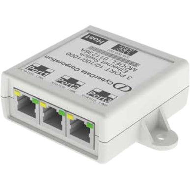 CyberData 011236 3-Port Gigabit Ethernet Switch, USB Powered, RoHS Certified