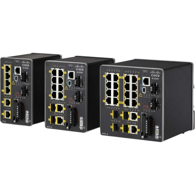 Cisco IE-2000-16TC-G-N Ethernet Switch, 16-Port Gigabit Ethernet, Power over Ethernet (PoE), 5-Year Warranty