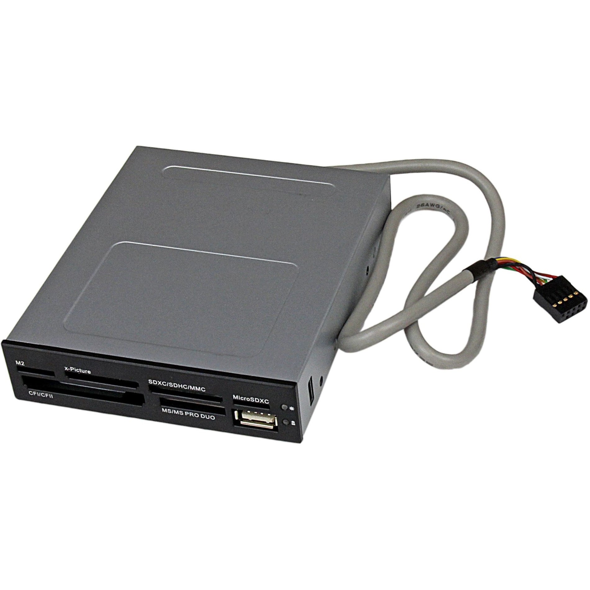 StarTech.com 35FCREADBK3 3.5in Front Bay 22-in-1 USB 2.0 Internal Multi Media Memory Card Reader, Black