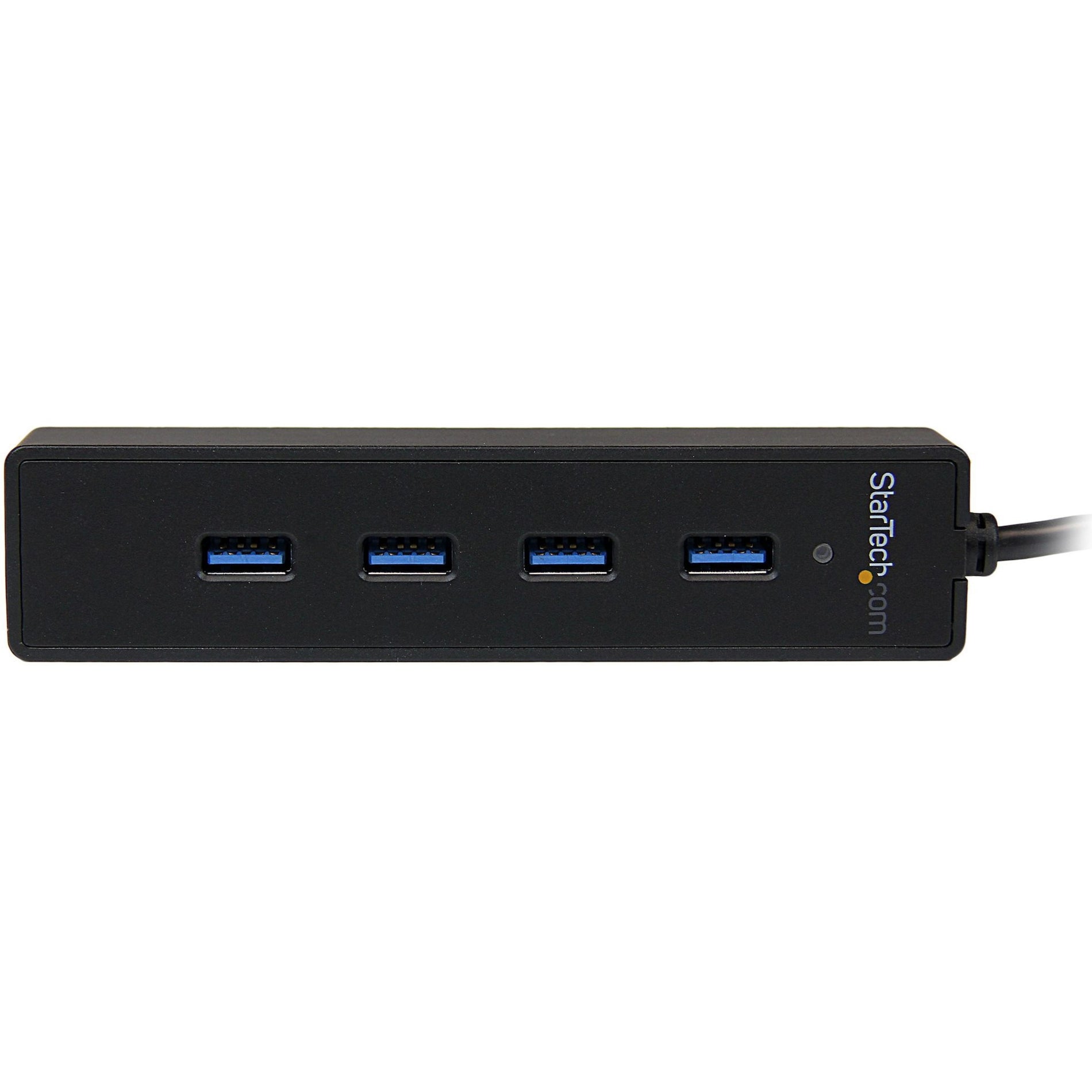 StarTech.com ST4300PBU3 4 Port Portable SuperSpeed USB 3.0 Hub with Built-in Cable, Expand Your USB Connectivity
