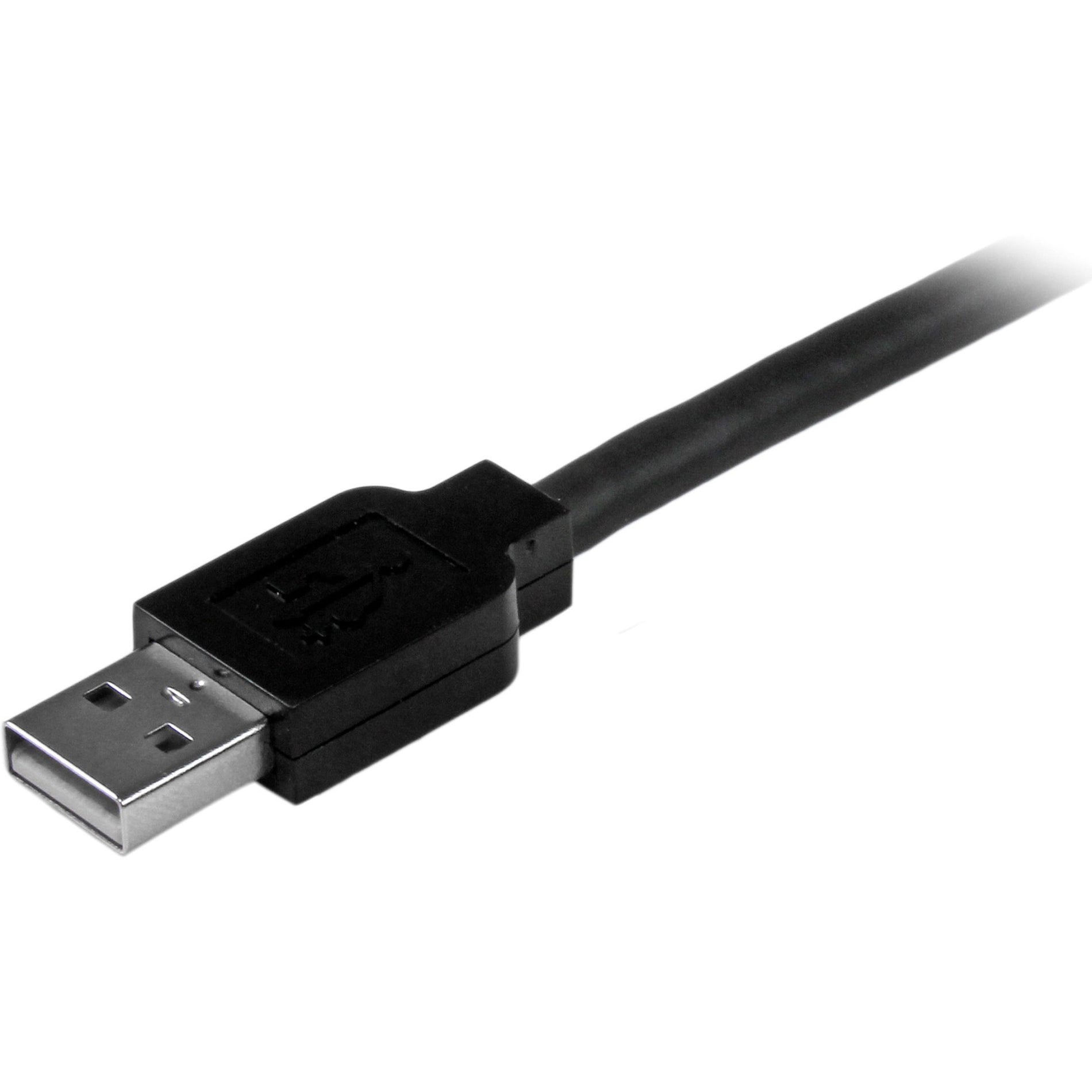 StarTech.com USB2HAB50AC 15m / 50 ft Active USB 2.0 A to B Cable - M/M, Data Transfer Cable, 480 Mbit/s, Shielded, Black