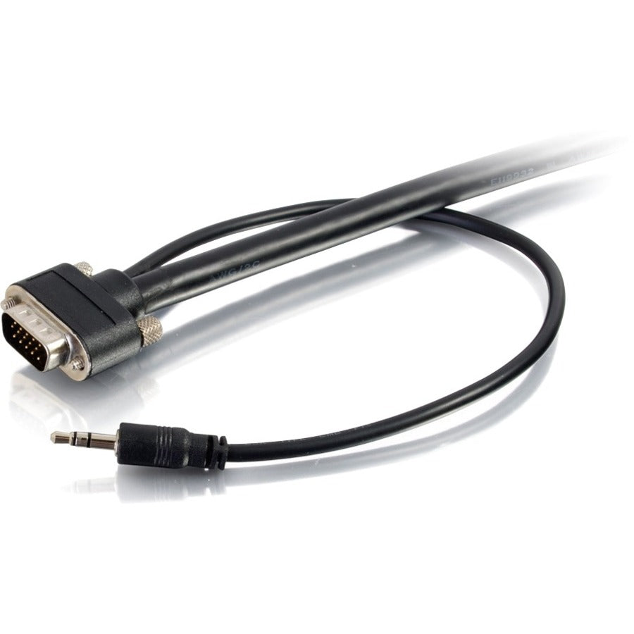 C2G 50225 6ft Select VGA + 3.5mm A/V Cable M/M, Copper Conductor, CMG Jacket, 6 ft Length