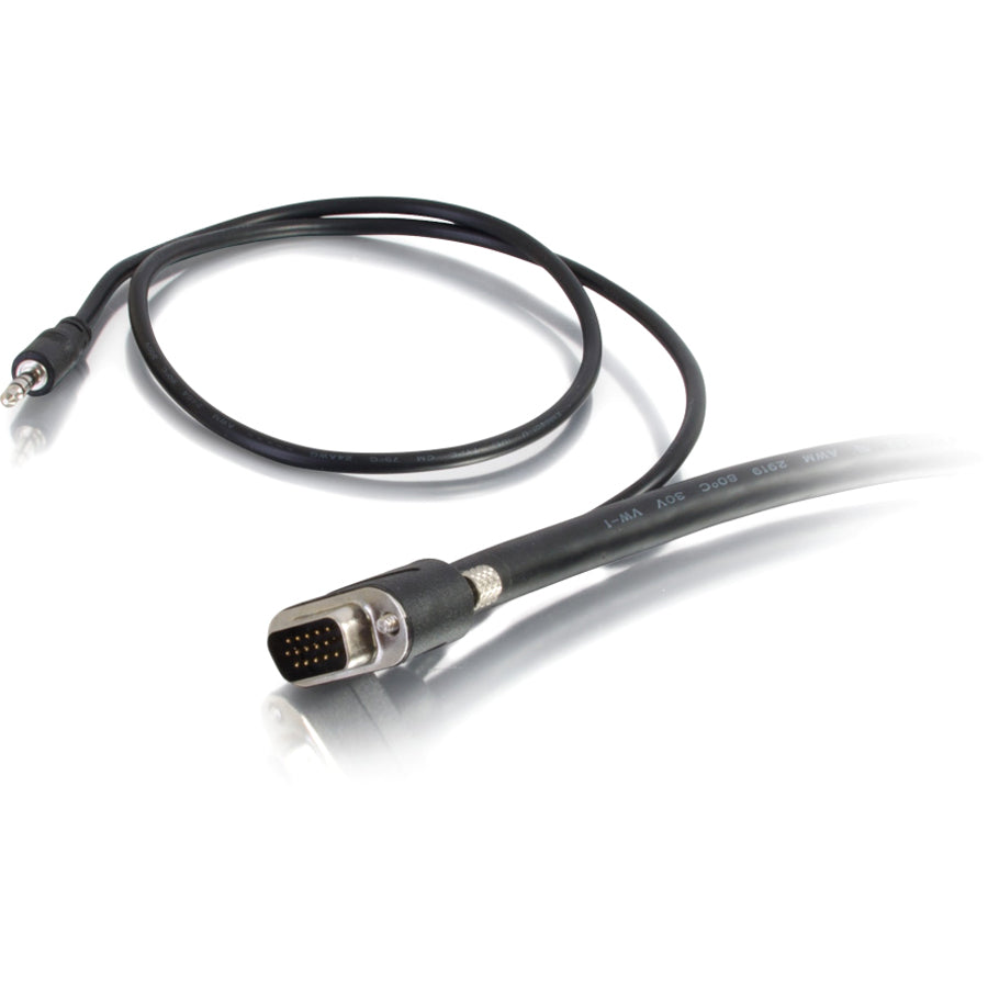 C2G 50225 6ft Select VGA + 3.5mm A/V Cable M/M, Copper Conductor, CMG Jacket, 6 ft Length